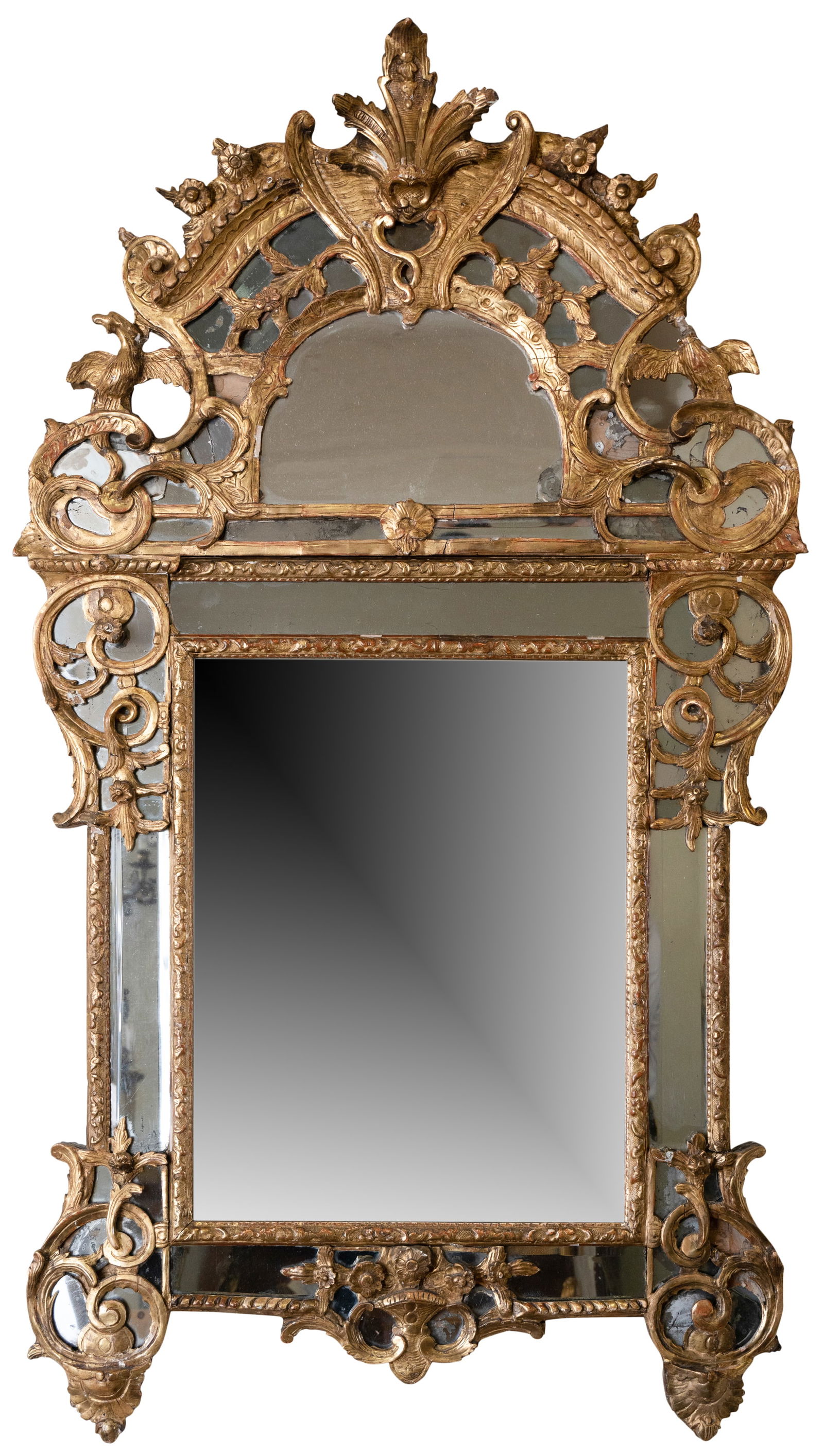 Regence-Style Giltwood Wall Mirror (1 of 9)