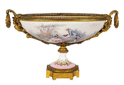 Gilt Bronze-Mounted Sevres Porcelain Center Bowl (1 of 16)