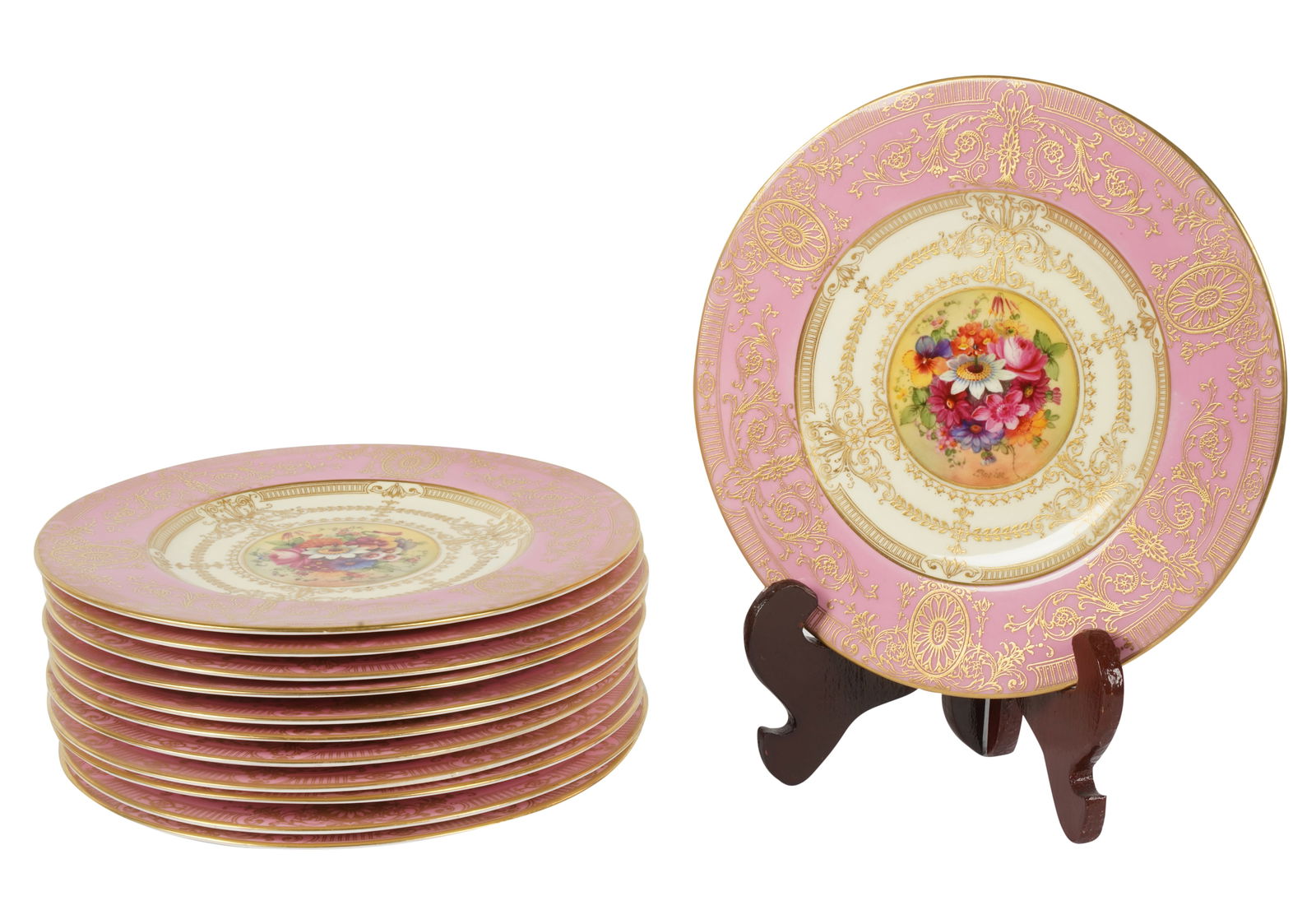 Set of Twelve Royal Worcester Salad Plates (1 of 6)