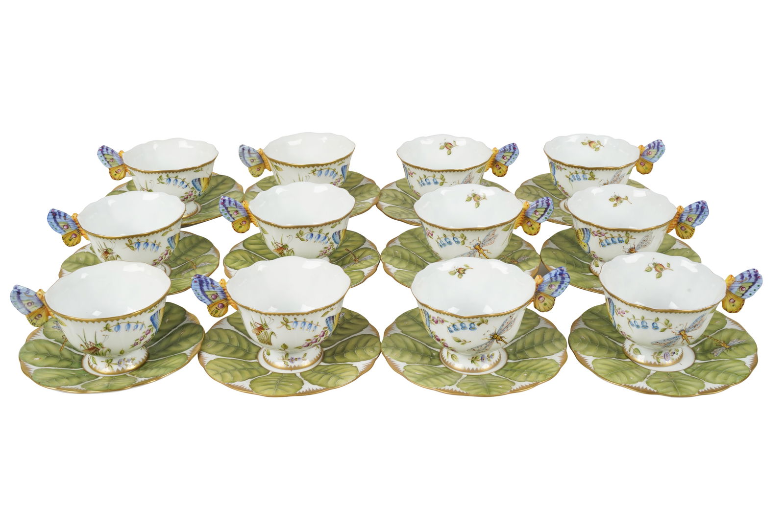 Set of 12 Anna Weatherley Porcelain Cups and Saucers (1 of 10)