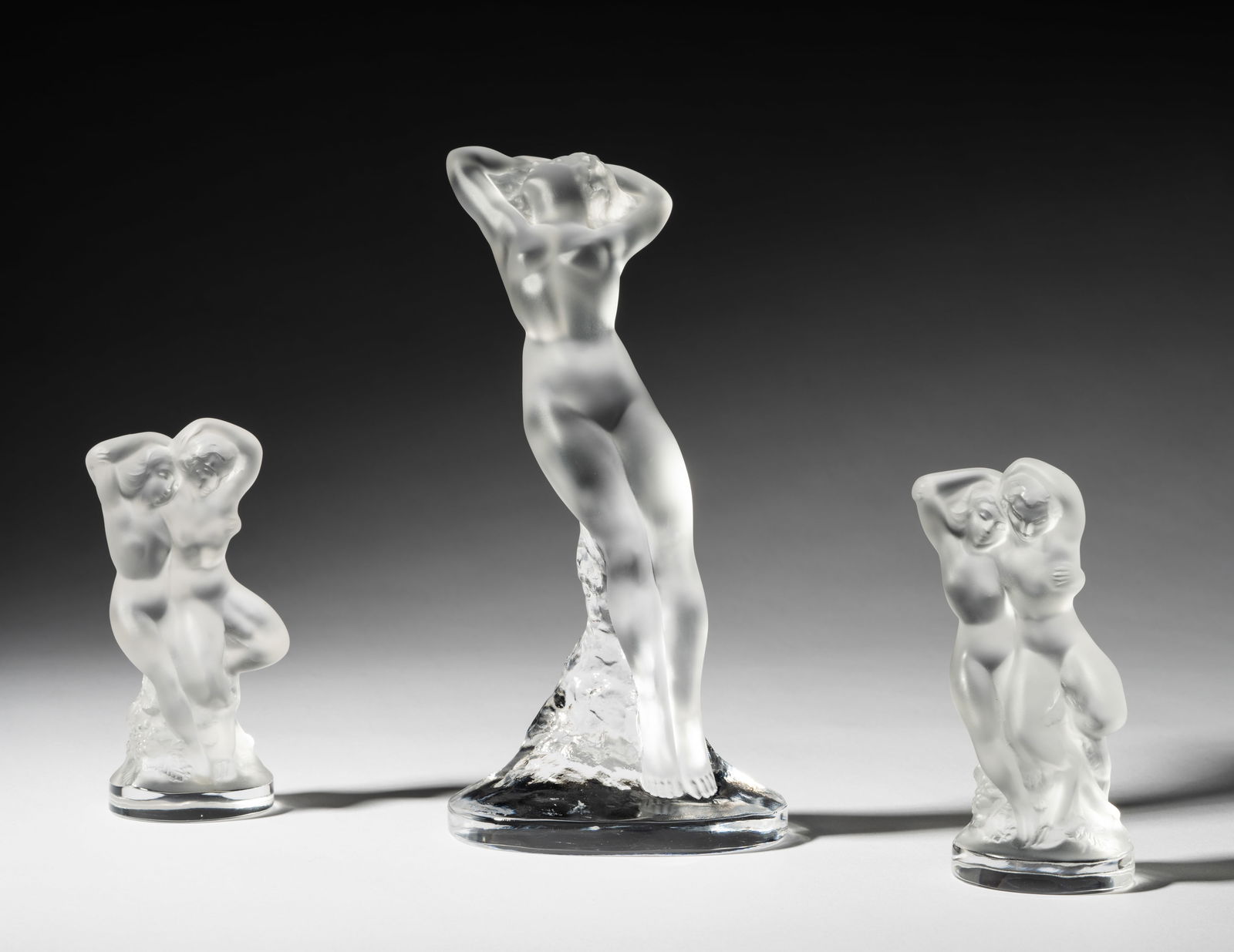 Three Lalique Glass Figures (1 of 9)