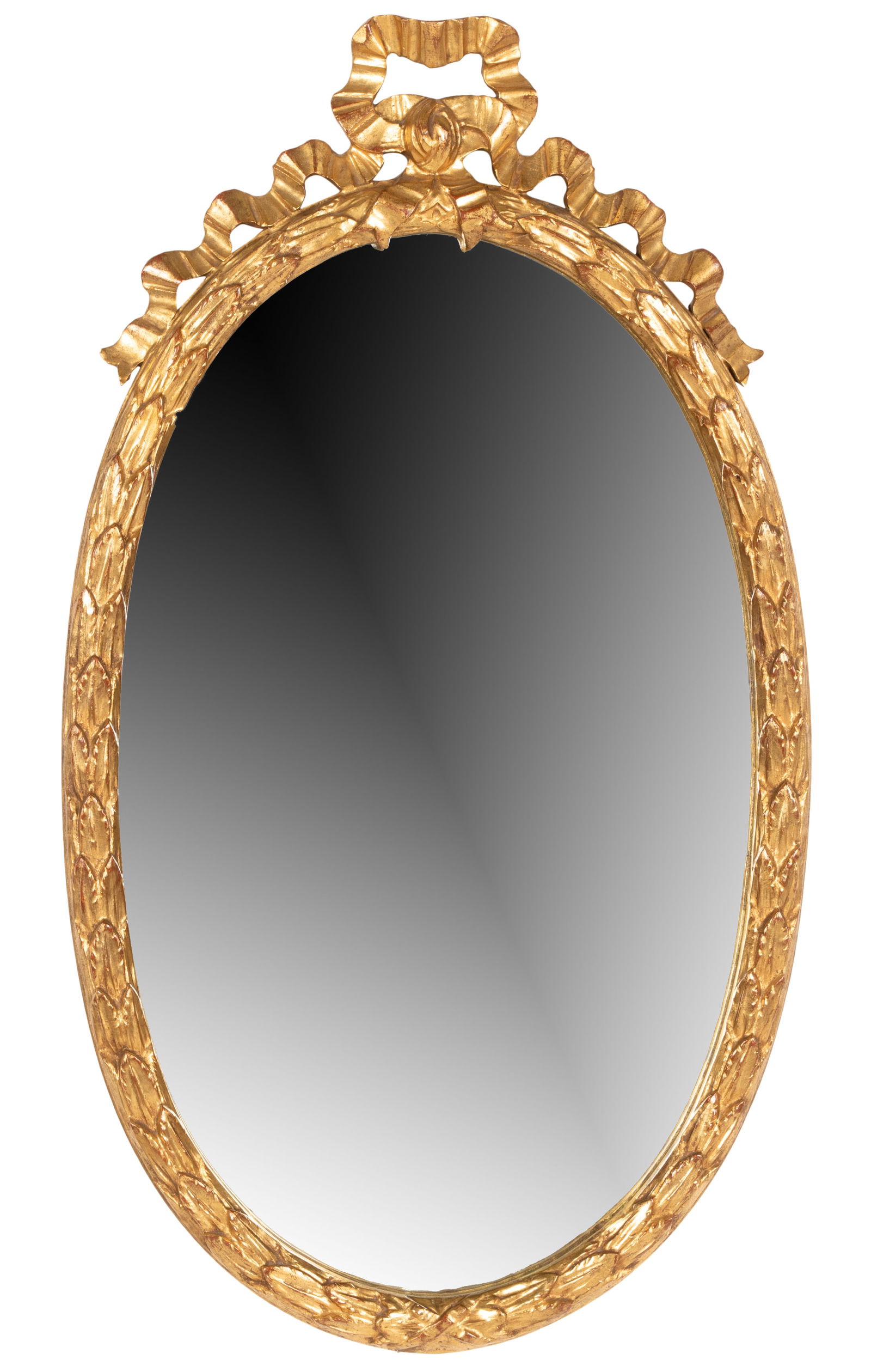 Italian Oval Carved Giltwood Wall Mirror (1 of 6)