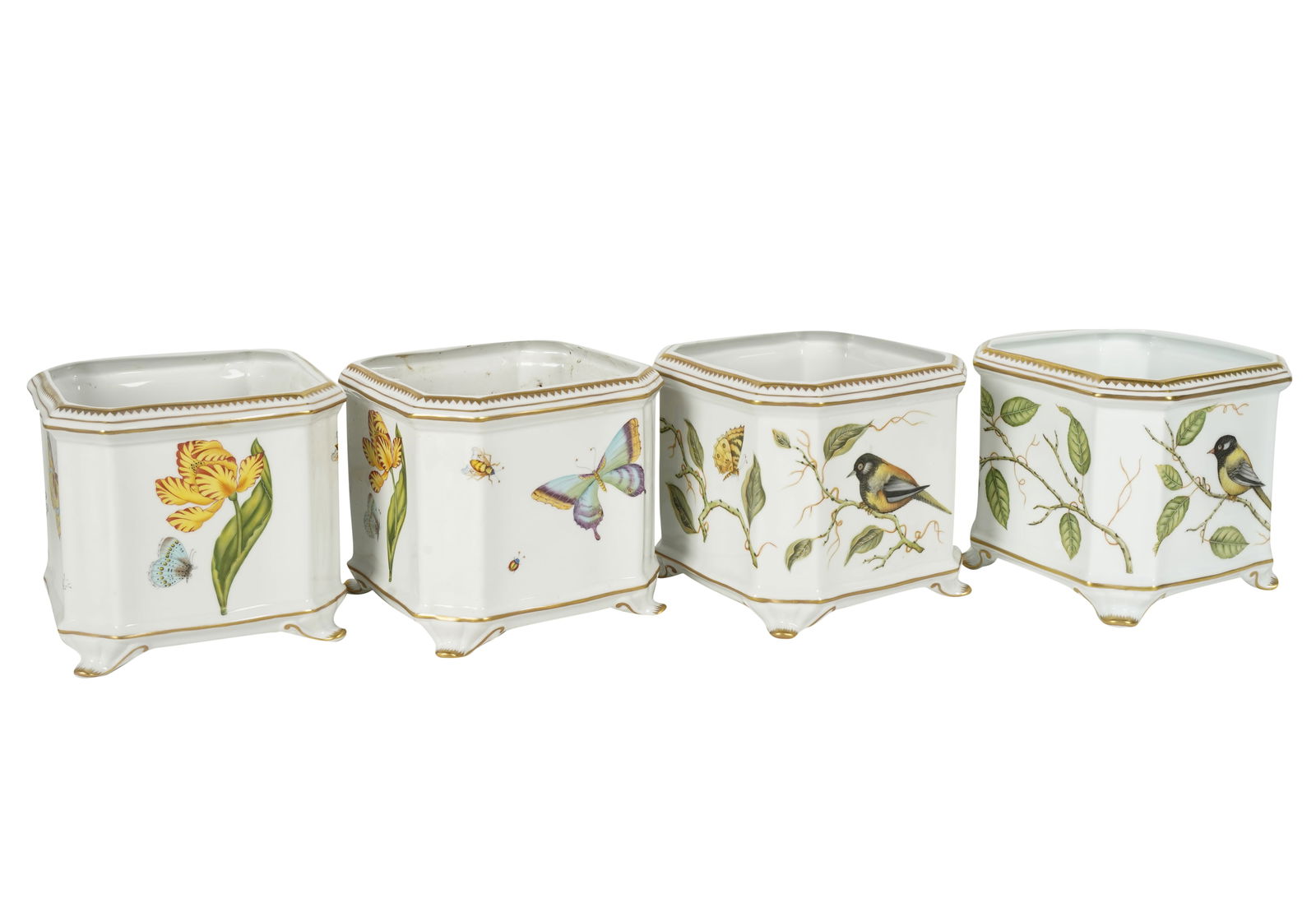 Four Anna Weatherley Design Hand-Painted Porcelain Planters (1 of 7)