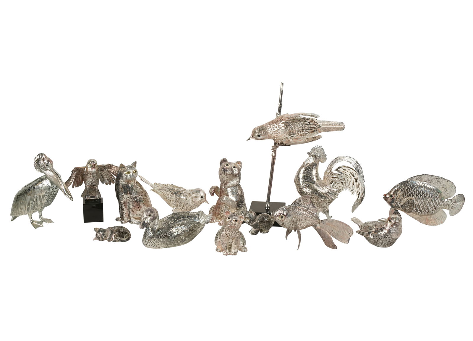 Group of Christofle Lumiere D'Argent Silver-Plate Animals (1 of 8)