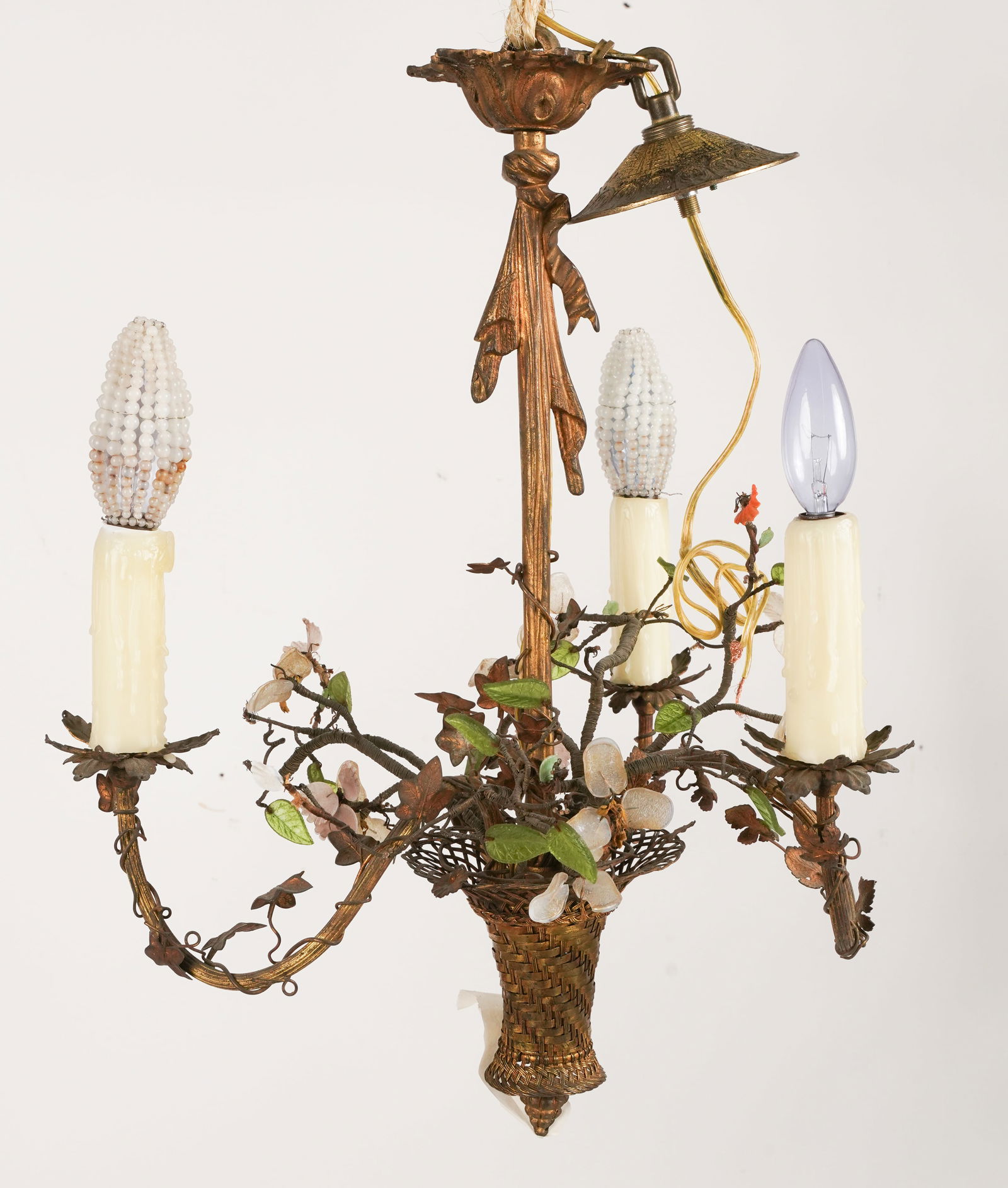 Italian Brass Three-Light Chandelier (1 of 11)