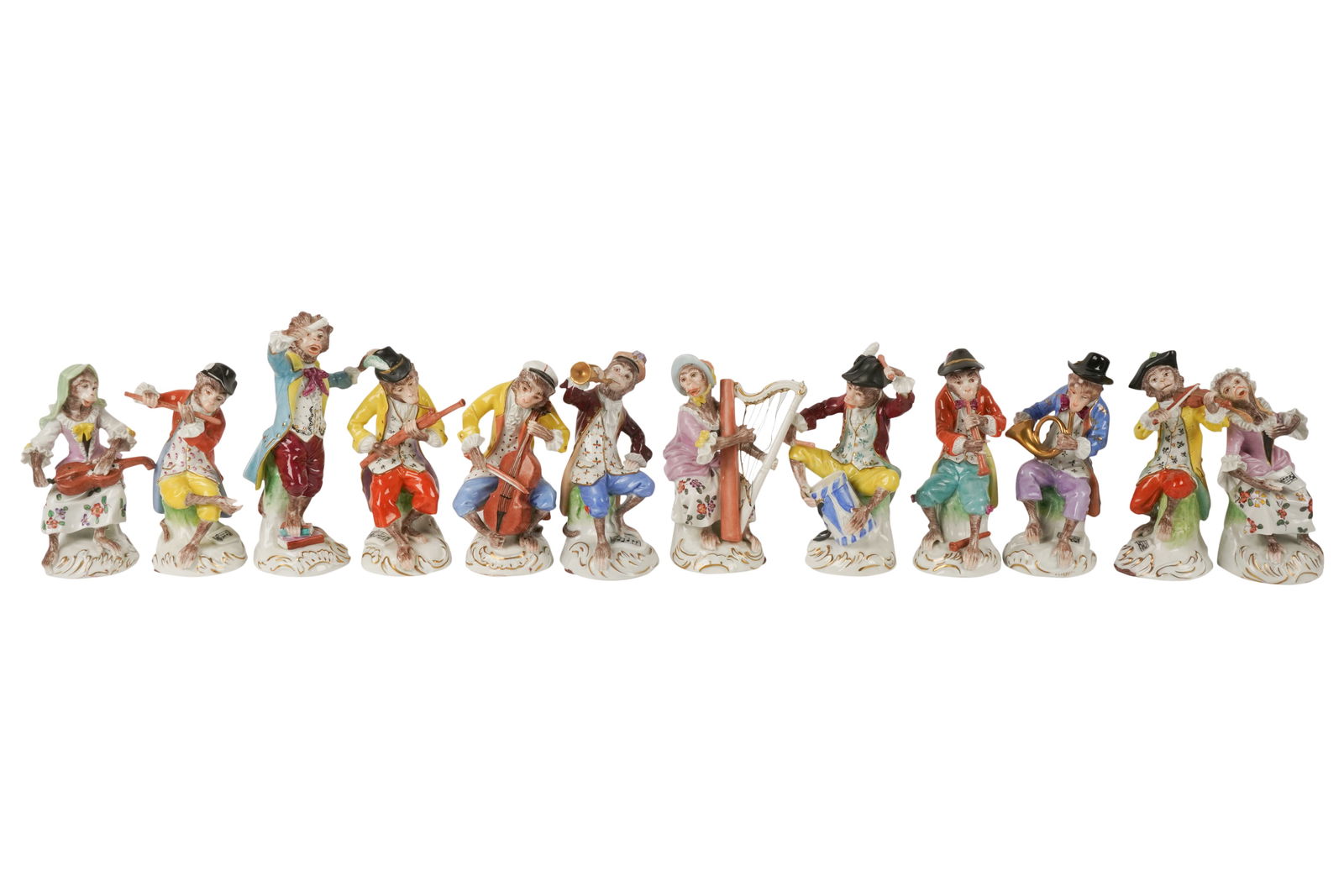 Dresden Porcelain Monkey Band (1 of 12)