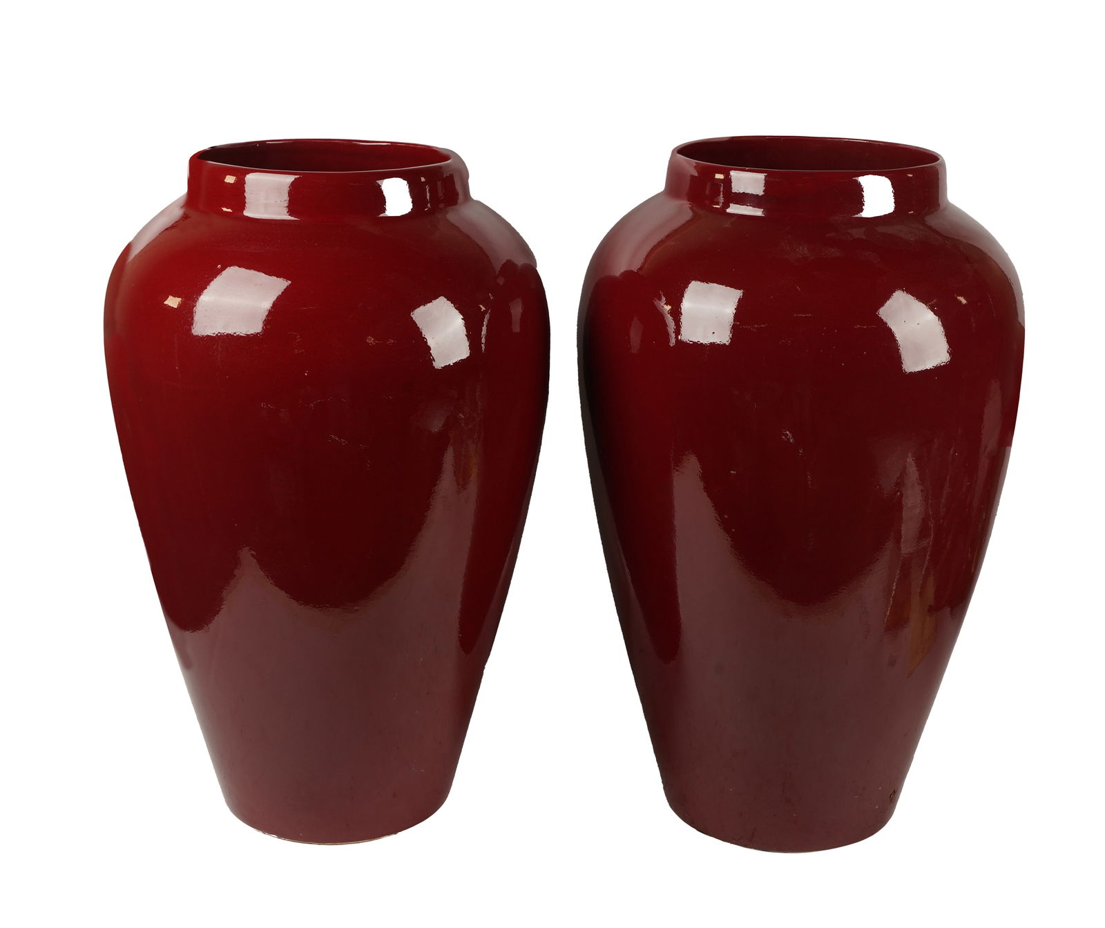 Pair of Oxblood-Glazed Pottery Oil Jars (1 of 9)