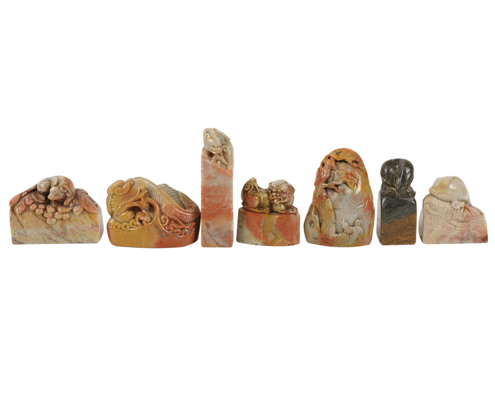 Collection of Chinese Carved Stone Seals (1 of 8)