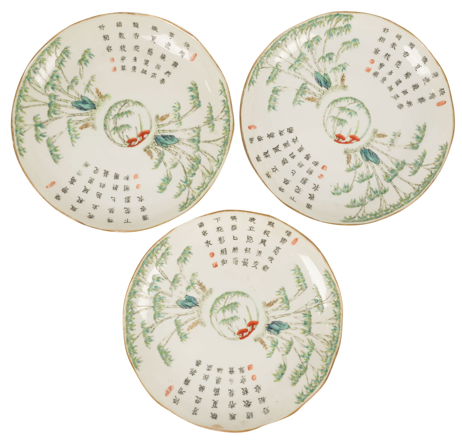 Three Chinese Porcelain Plates (1 of 6)