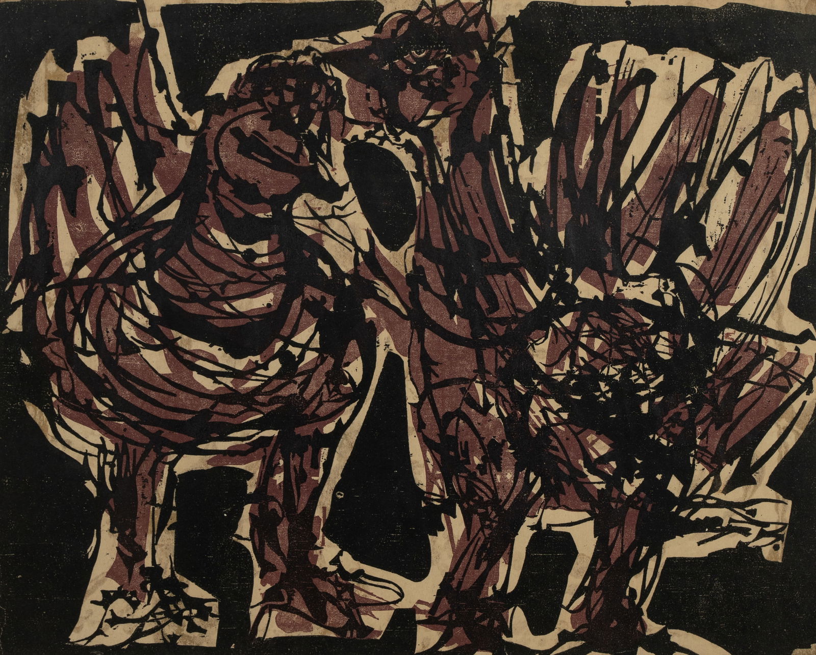 Artist Unknown (20th Century): Two Chickens (1 of 10)