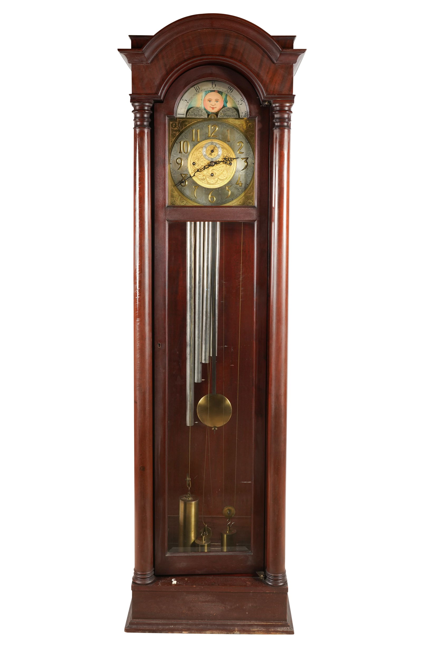 American Mahogany Grandfather Clock (1 of 12)