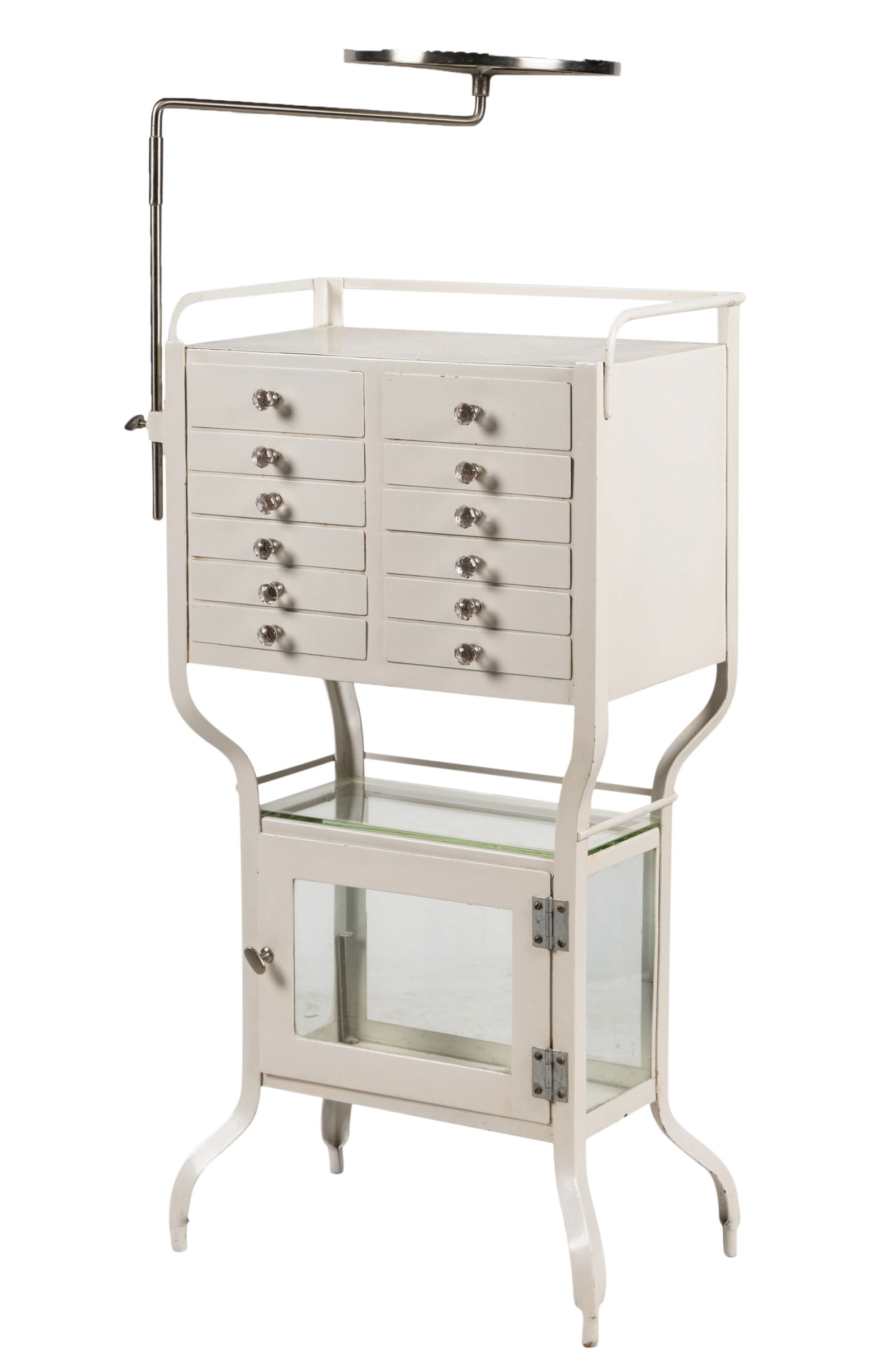 Vintage White Enameled Metal Dental Cabinet (1 of 9)