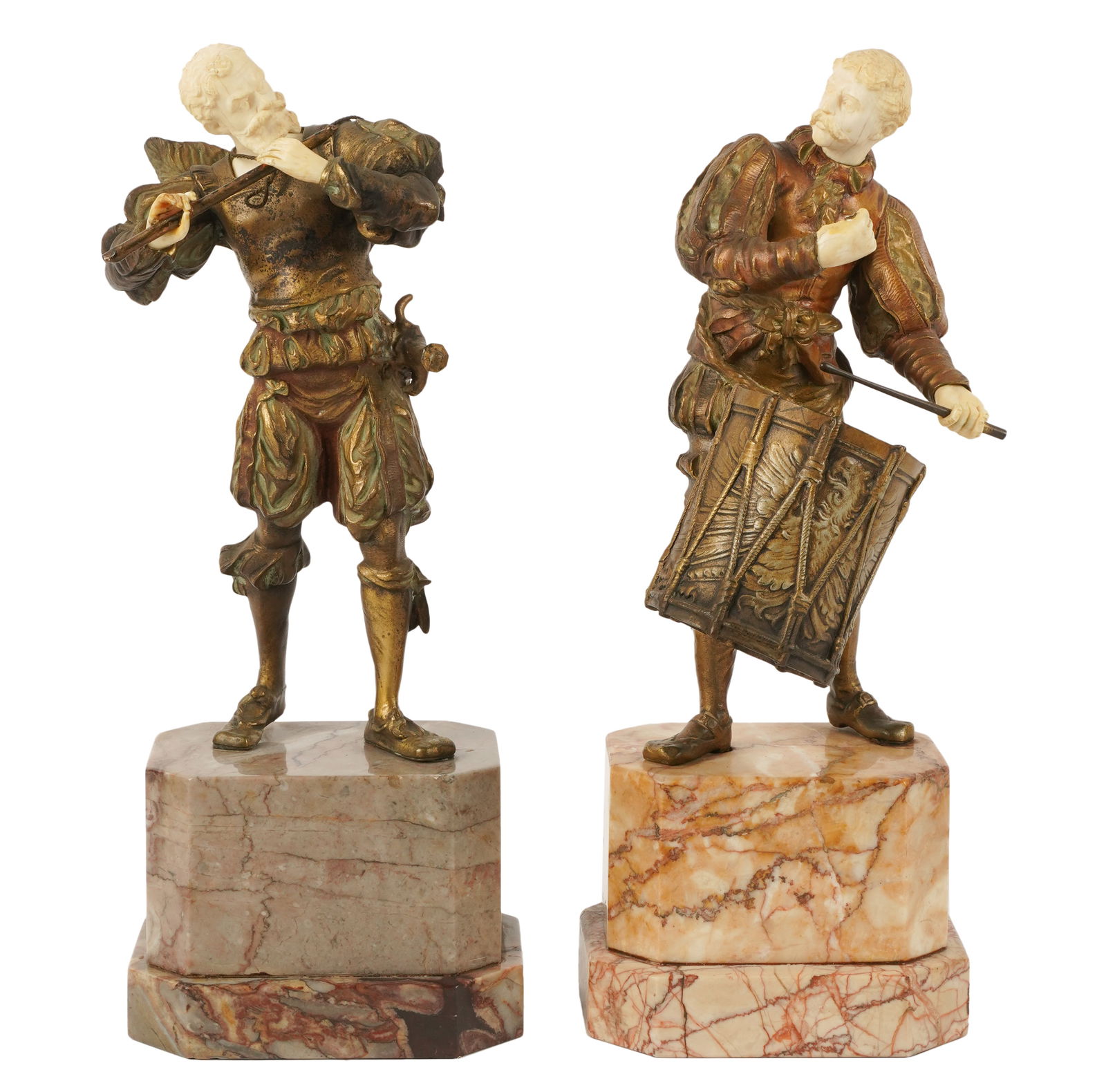 Pair of Continental Bronze Figures of Musicians (1 of 7)