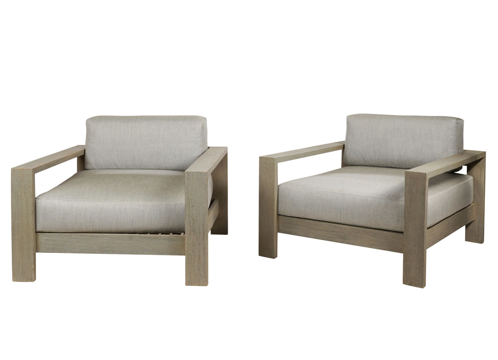 Pair Of Restoration Hardware Patio Lounge Chairs Auction
