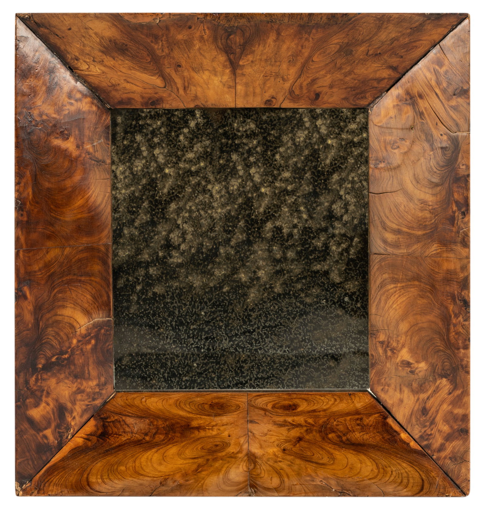 Antique Burl-Veneered Wall Mirror (1 of 8)