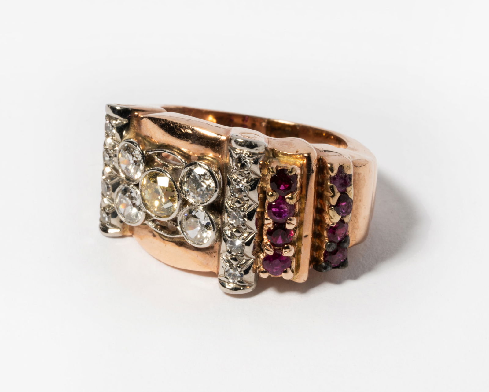 14 Karat Rose Gold Ruby & Diamond Ring (1 of 7)