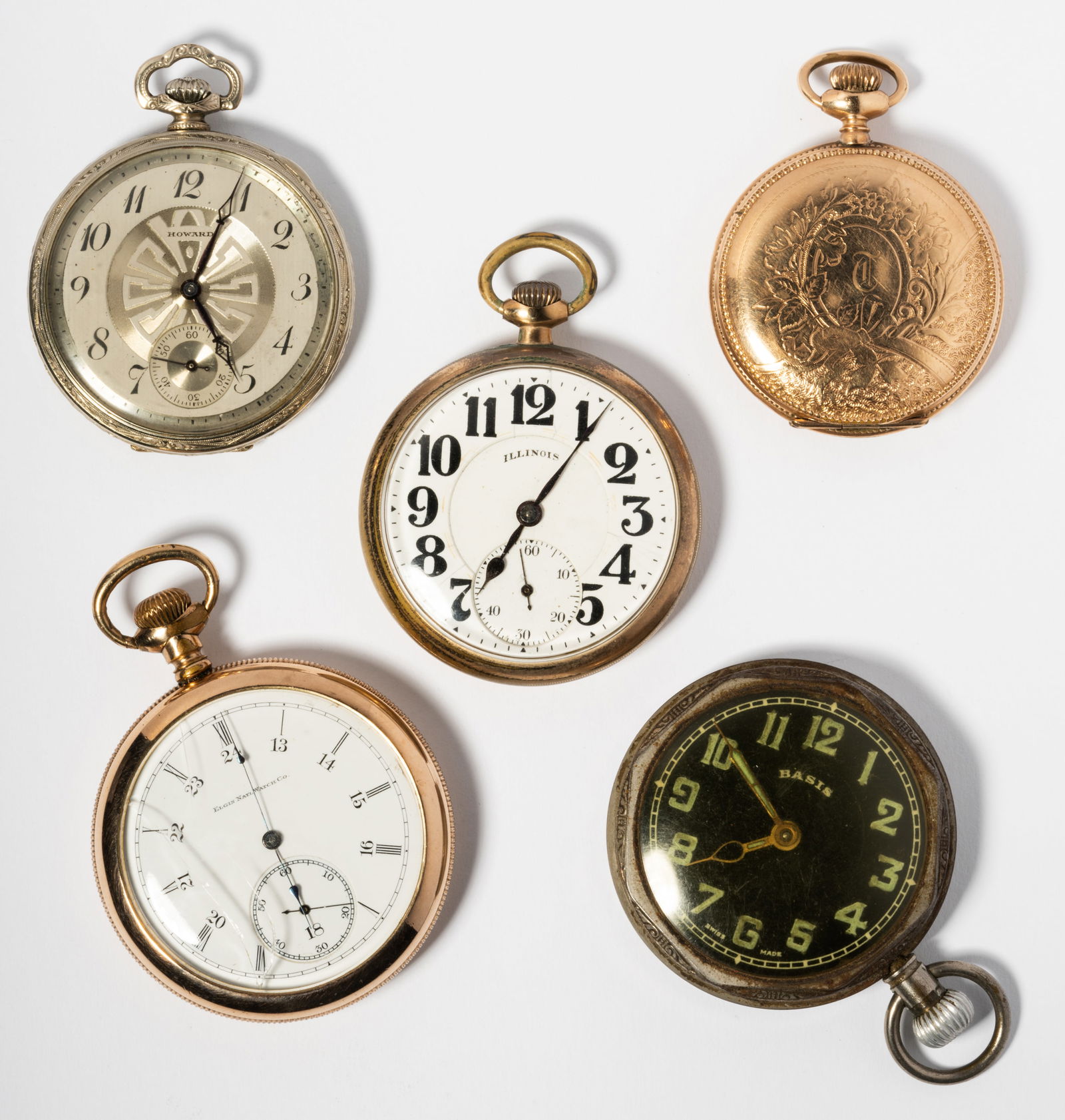 Group of Five Pocket Watches (1 of 9)