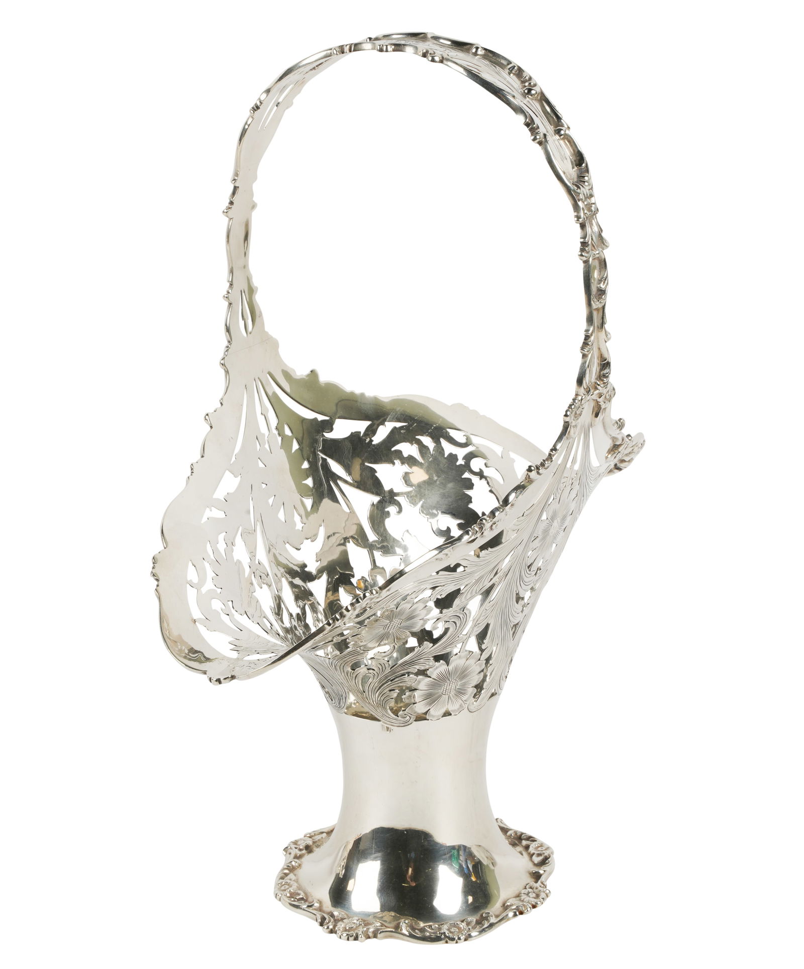 American Sterling Reticulated Wedding Basket (1 of 10)