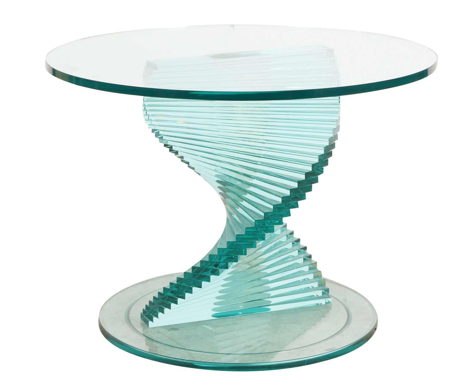 Modernist Round Glass Side Table (1 of 6)