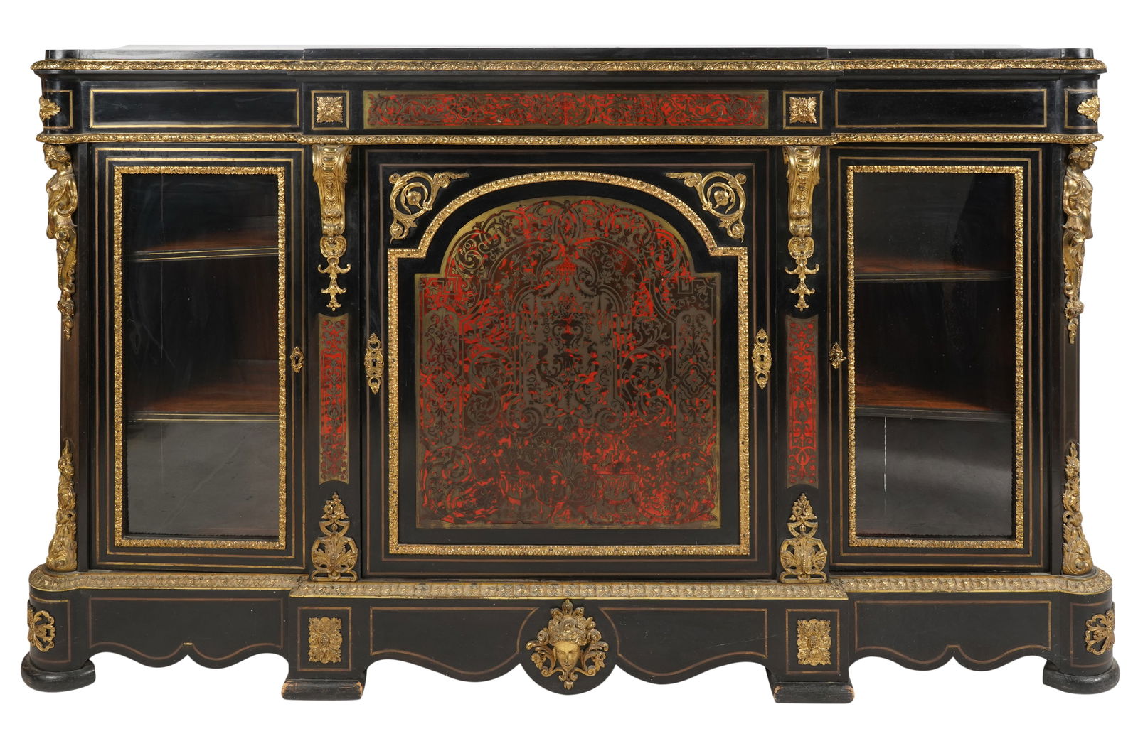 Boulle-Style Marquetry Buffet Cabinet (1 of 16)