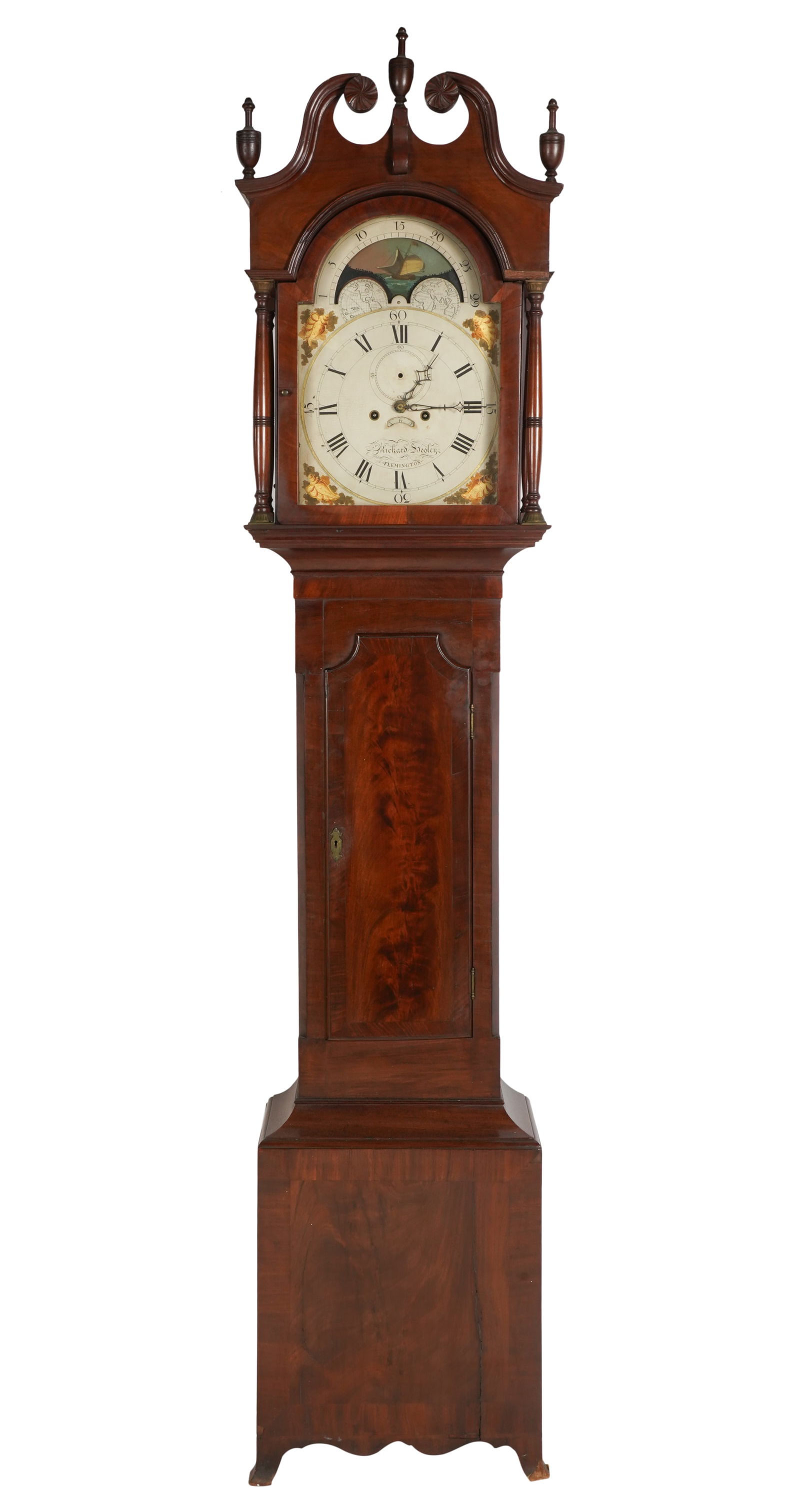 American Mahogany Tall Case Clock (1 of 9)