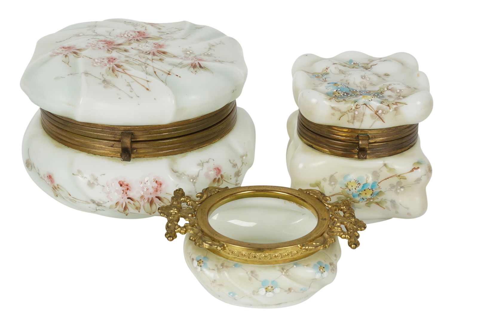 Three Wave Crest Glass Dresser Articles (1 of 8)