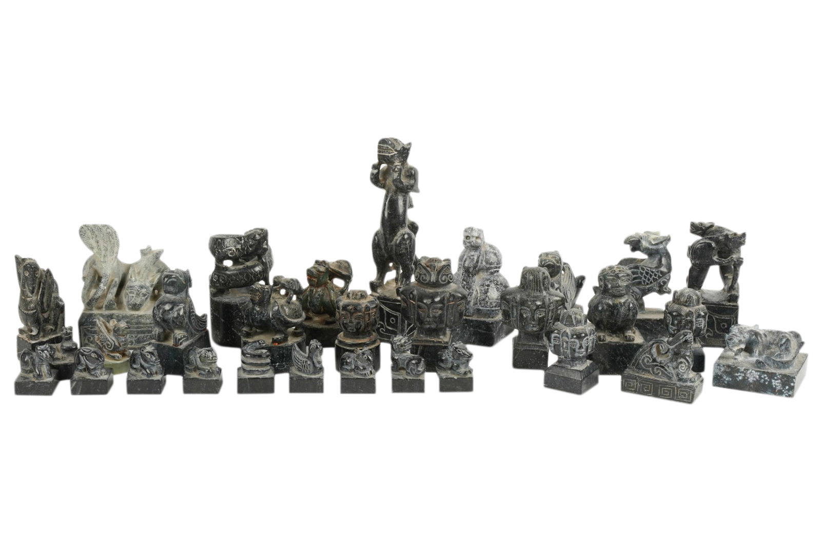 Collection of Chinese Carved Stone Figural Seals (1 of 13)