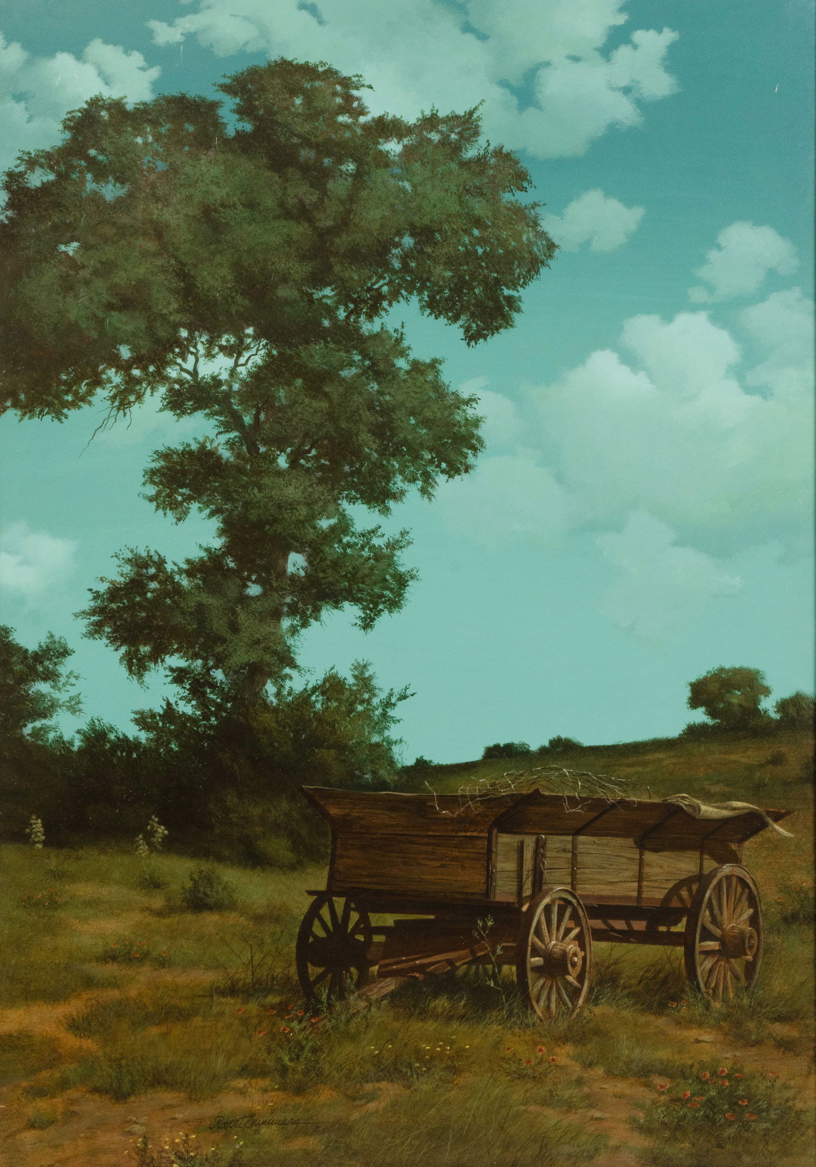 Robert Summers (B. 1940): Landscape with Wagon (1 of 8)