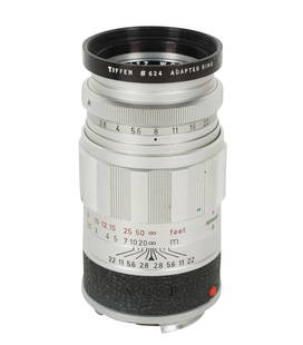Leica Camera Lens: no. 1692086, 1:2.8 / 90 3 7/8 x 2 1/8 in. (9.8 x 5.4 cm.), The case: 6 x 3 1/8 in. (15.2 x 7.9 cm.)