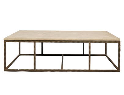 Holly Hunt Formations Tavolino Coffee Table: wood and iron 20 x 69 x 36 1/2 in. (50.8 x 175.3 x 92.7 cm.)