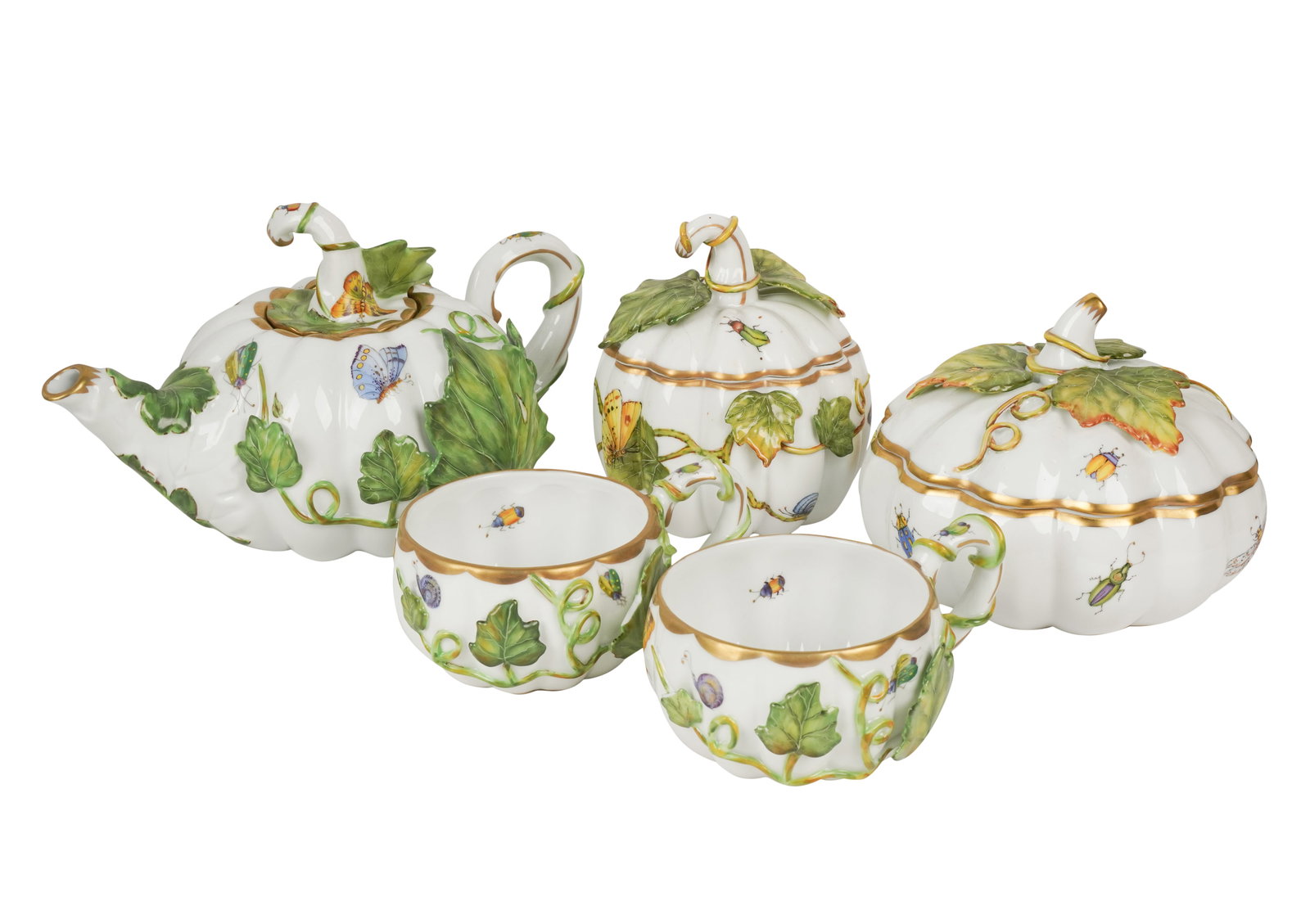 Anna Weatherley Porcelain Pumpkin-Form Tea Set (1 of 10)