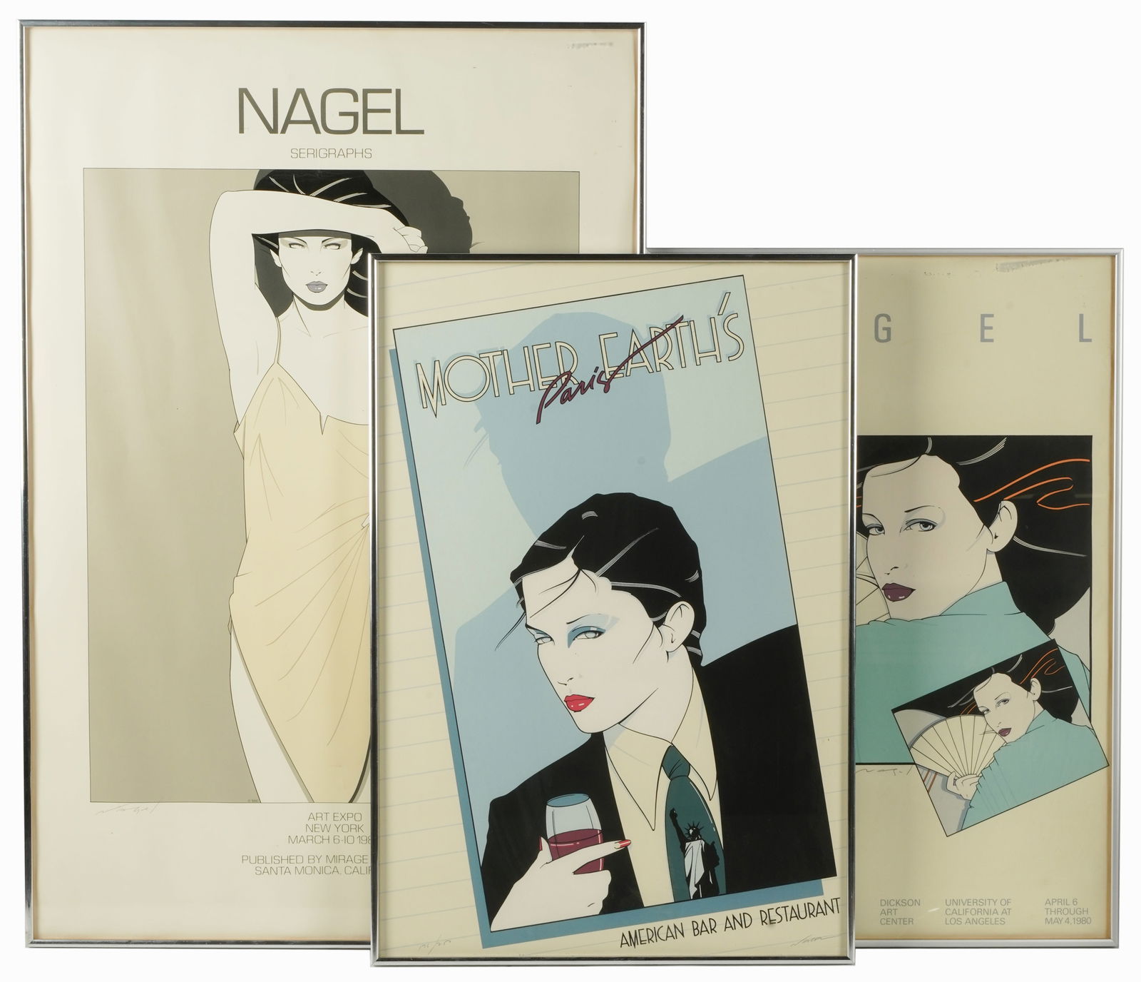 Patrick Nagel (1945-1984): Three Signed Serigraph Posters (1 of 5)
