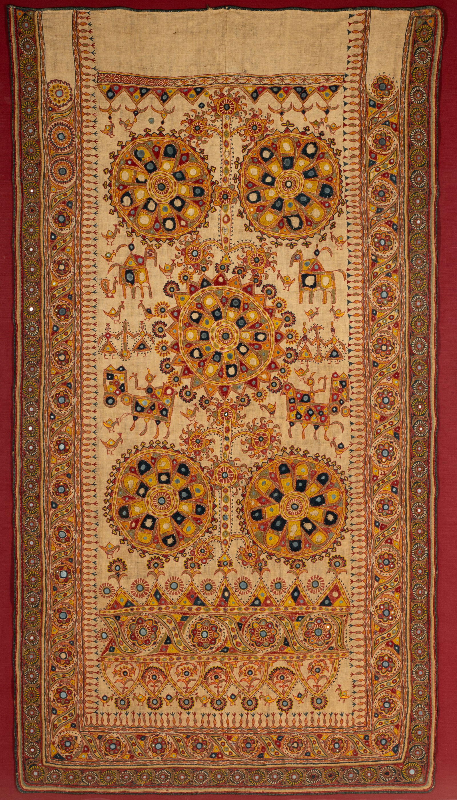 Framed Indian Needlework Panel (1 of 14)