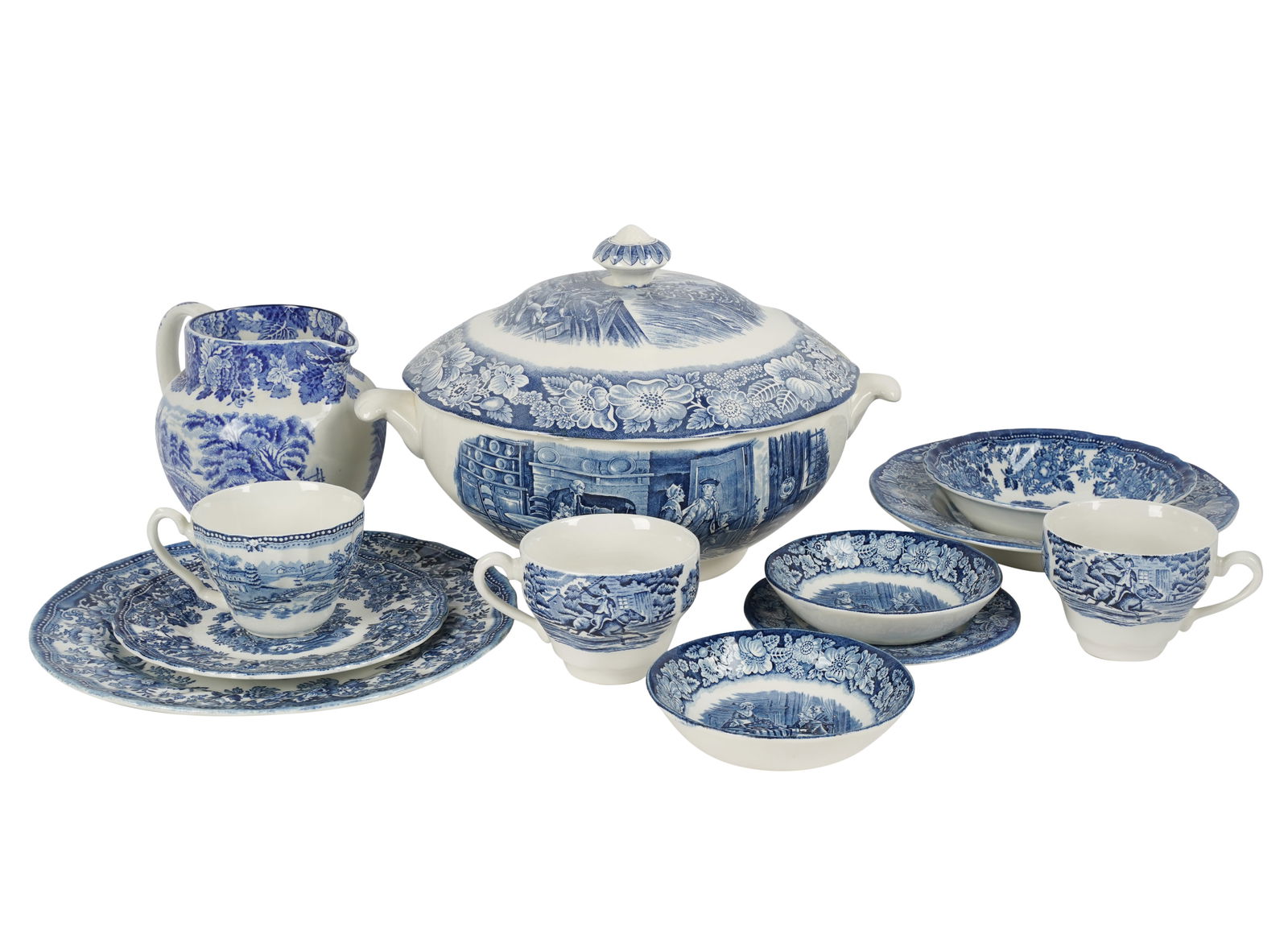 Collection of English Blue and White China (1 of 12)