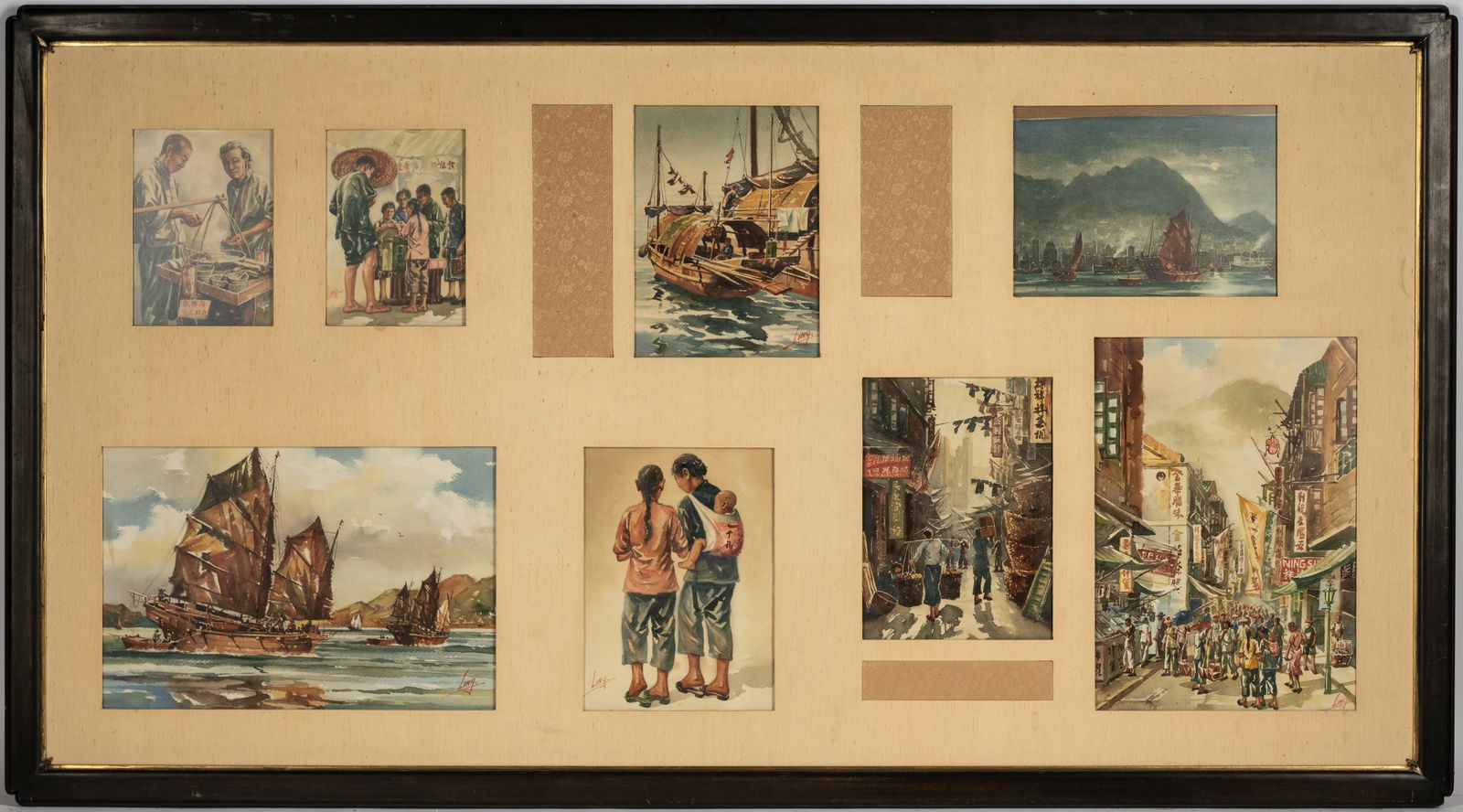 20th Century: Group of Watercolor Scenes (1 of 12)