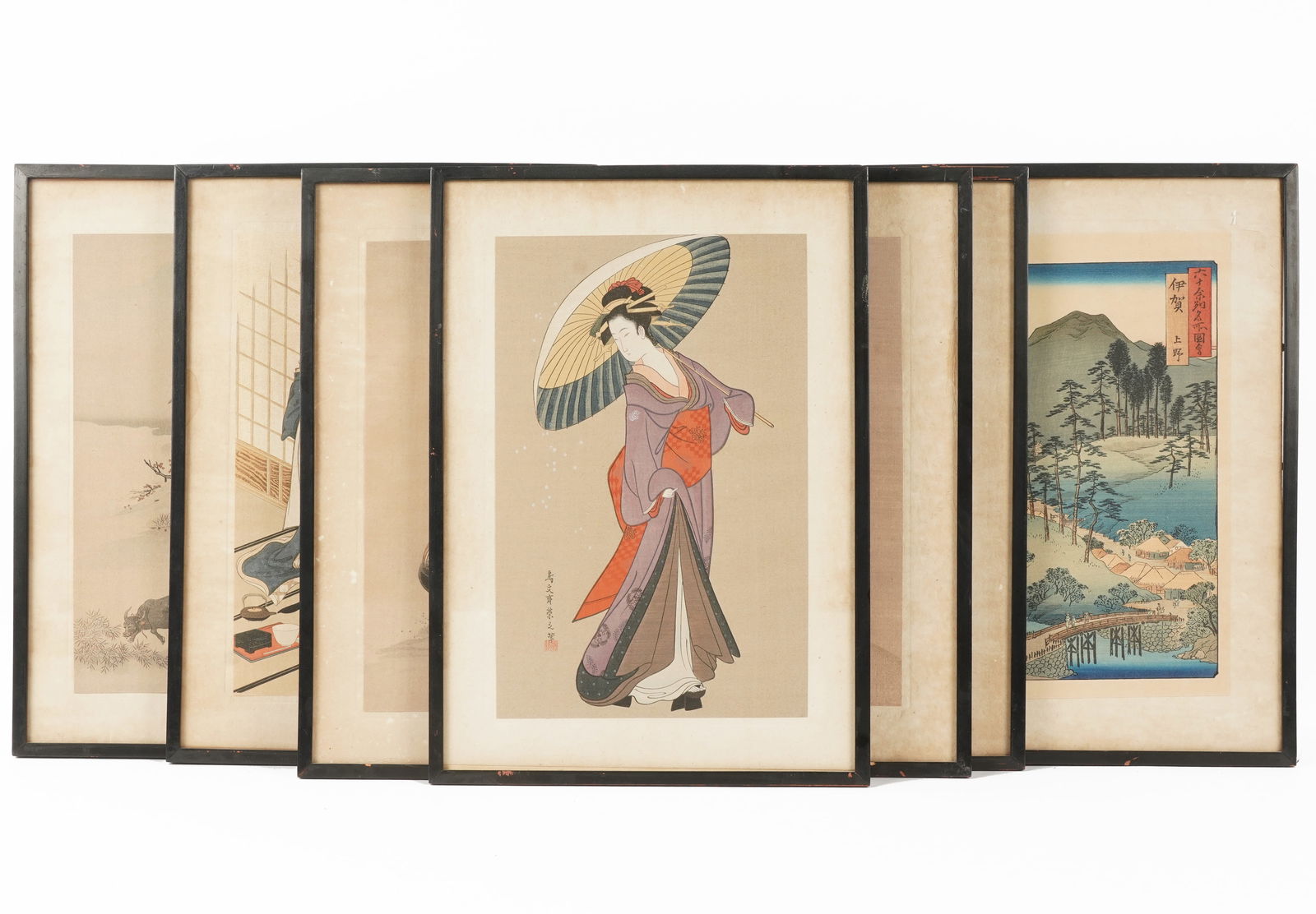 Group of Eight Japanese Colored Prints (1 of 10)