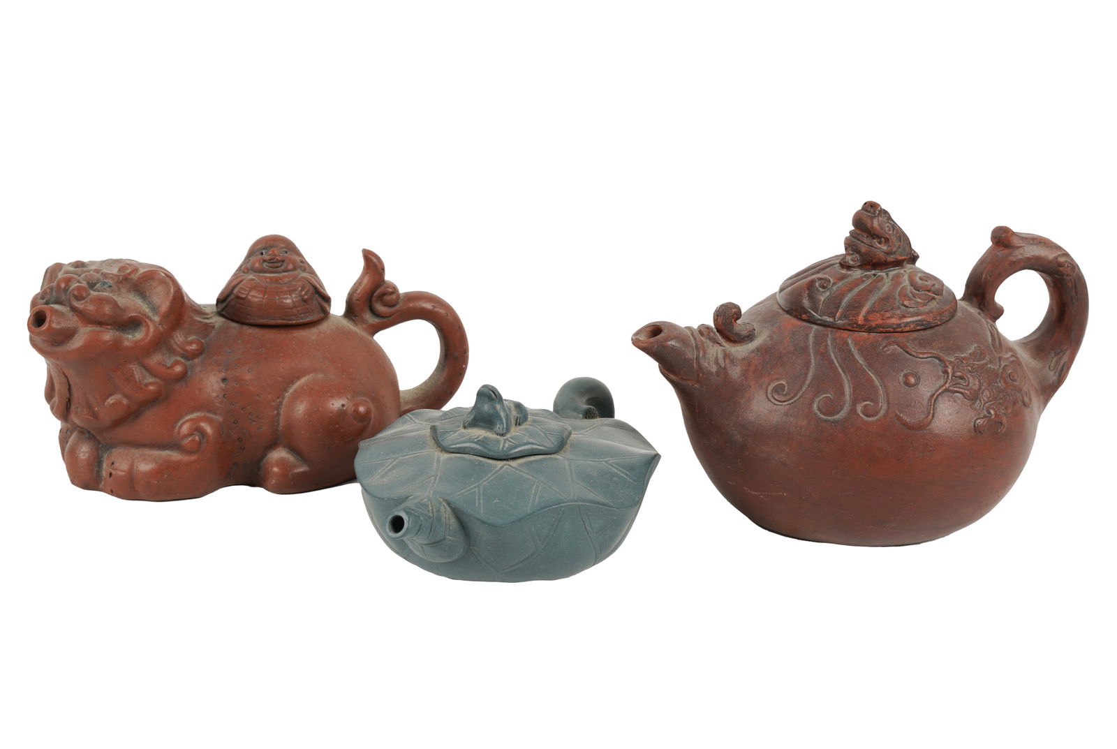 Three Asian Clay Tea Pots (1 of 9)