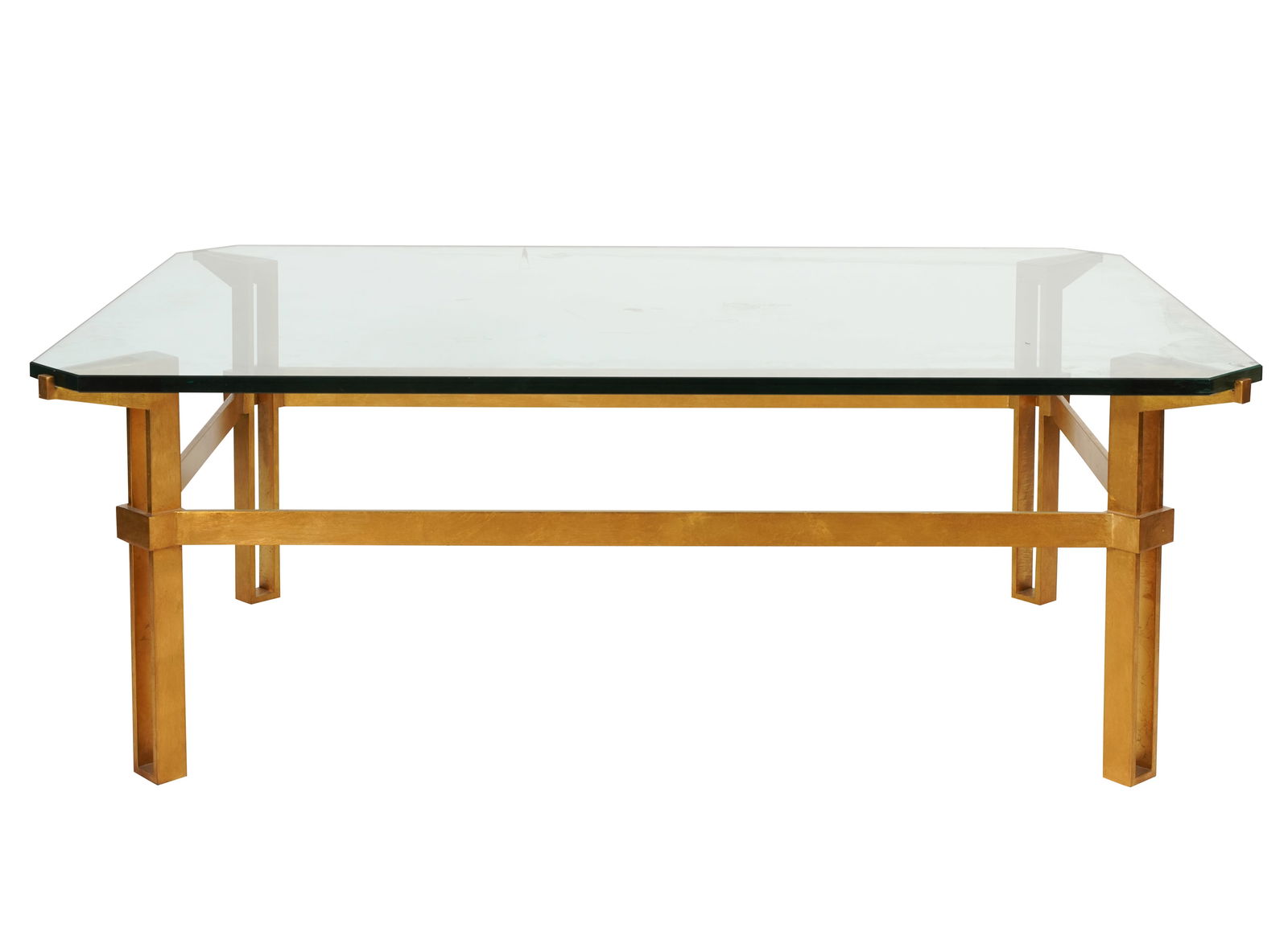 Painted Metal and Glass Coffee Table (1 of 7)