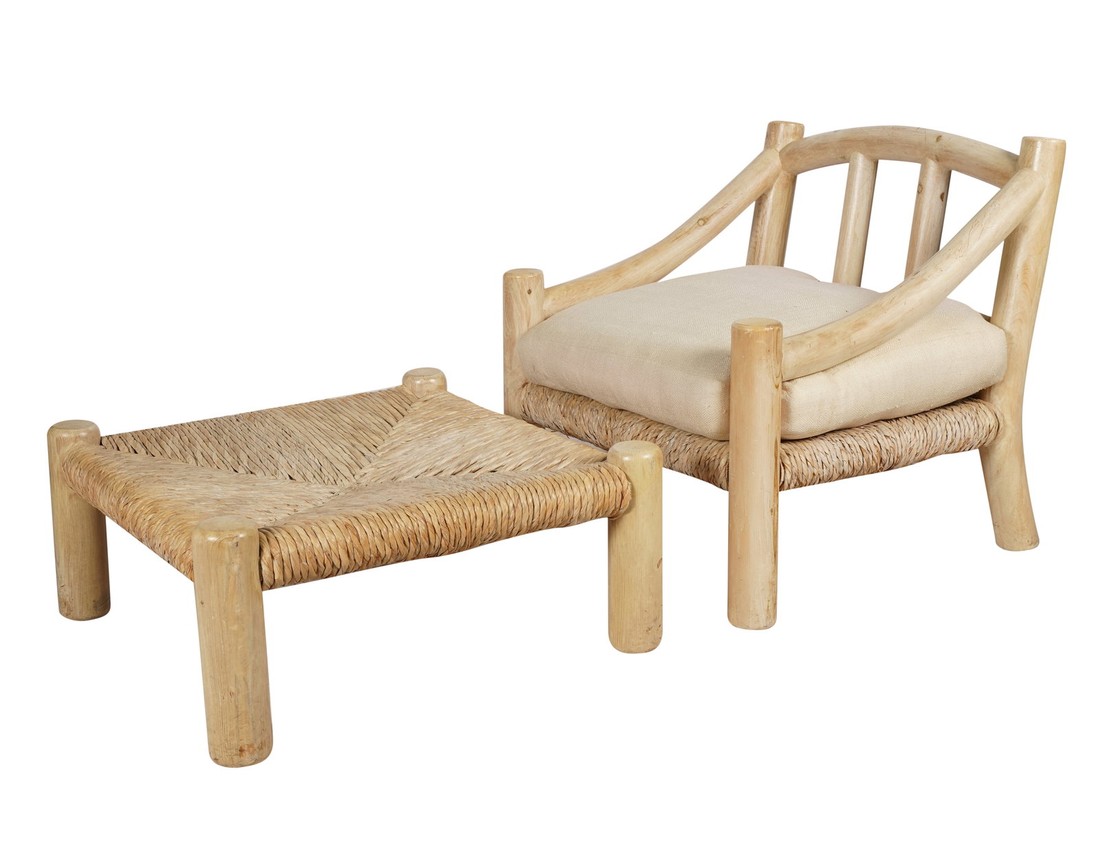 Kreiss Rustic Chair and Ottoman (1 of 9)