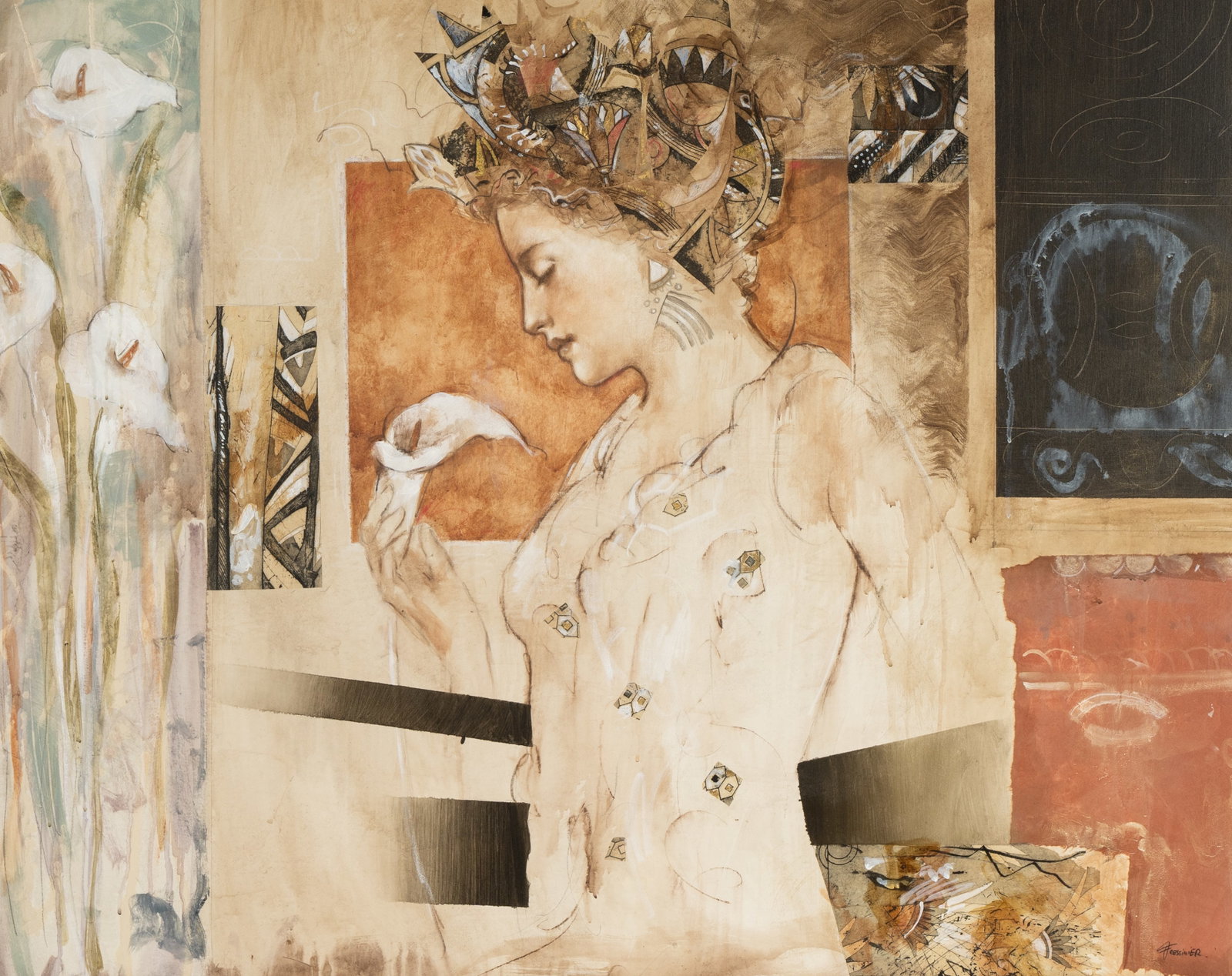 Francois Fressinier, French 1968-, Maladie Damour: Francois Fressinier French 1968- Maladie Damour oil on canvas signed lower right, signed again and titled verso 40 x 50 in. (101.6 x 127 cm.), Frame: 54 x 64 in. (137.2 x 162.6 cm.) Provenance: With P