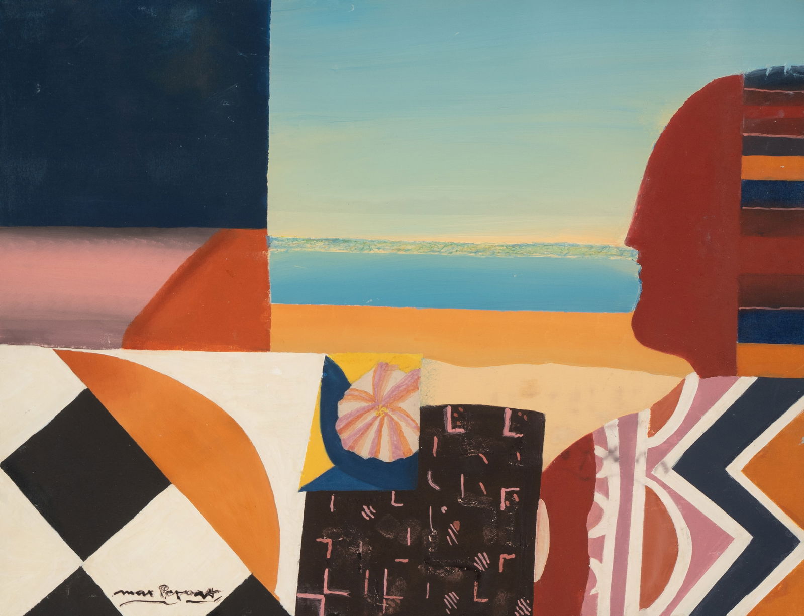 Max Papart (1911-1994): Untitled (Figure on Beach) (1 of 11)