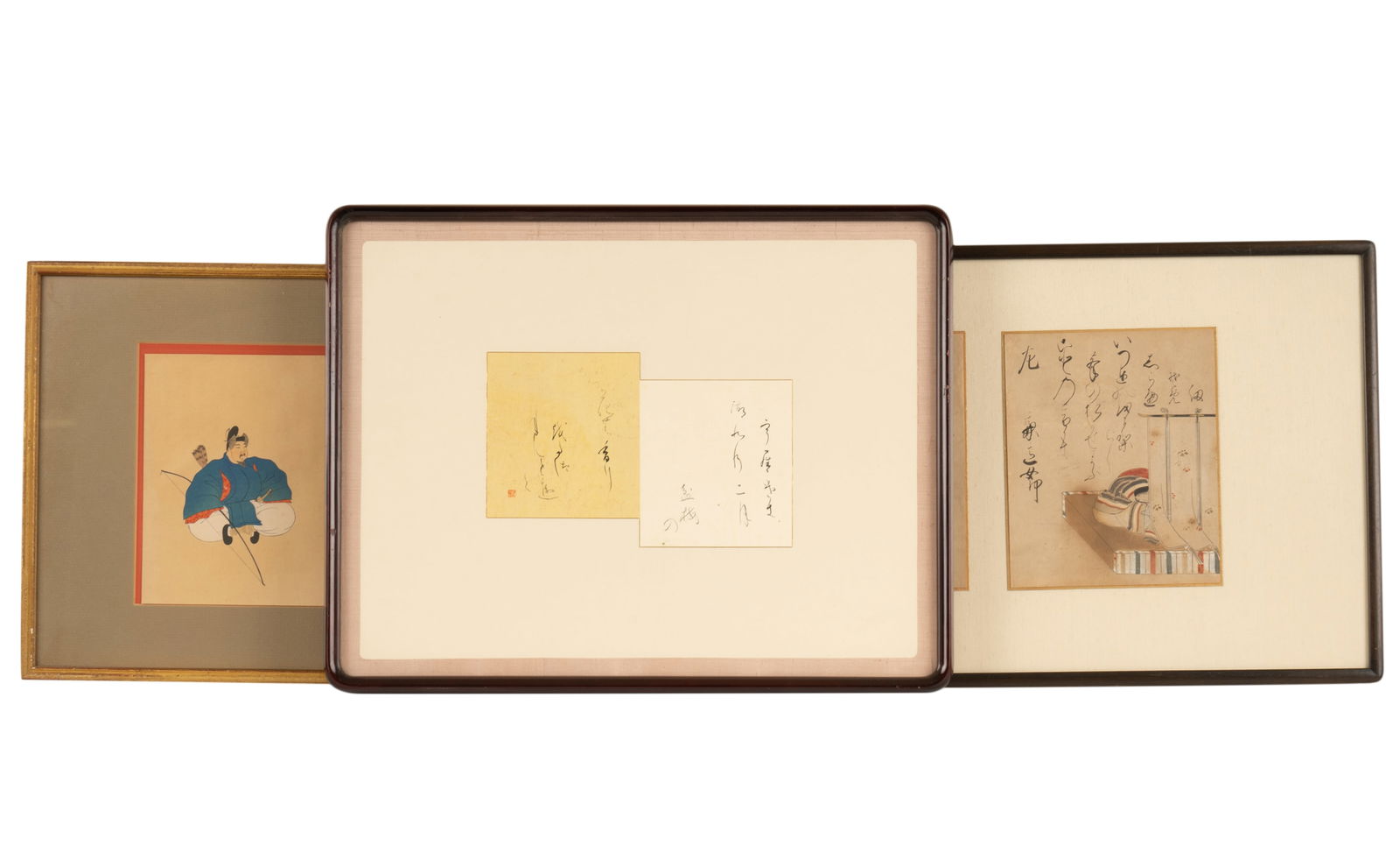 Three Assorted Asian Caligraphy Panels (1 of 10)