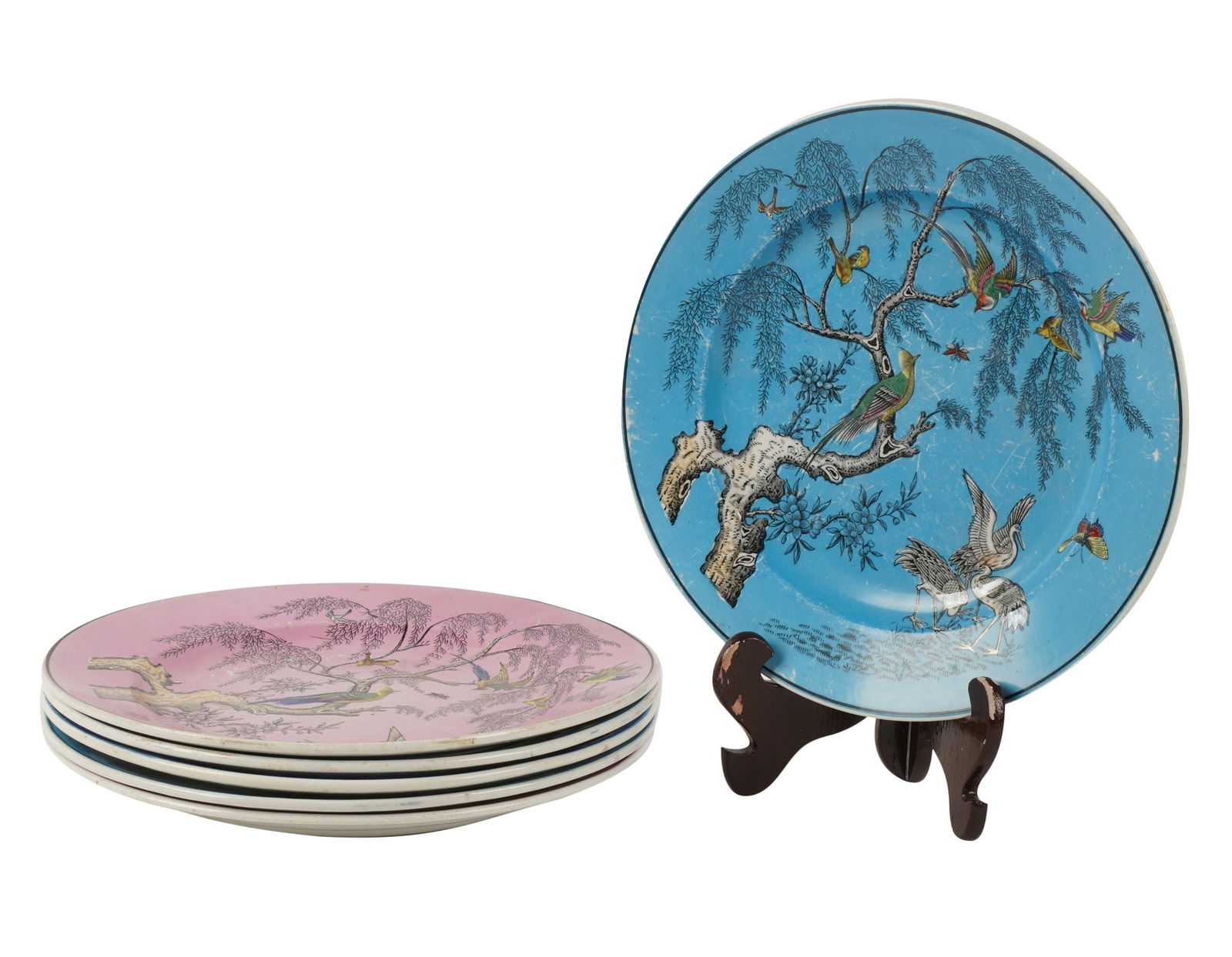 Six Ashworth Brothers Staffordshire Ironstone Plates (1 of 9)