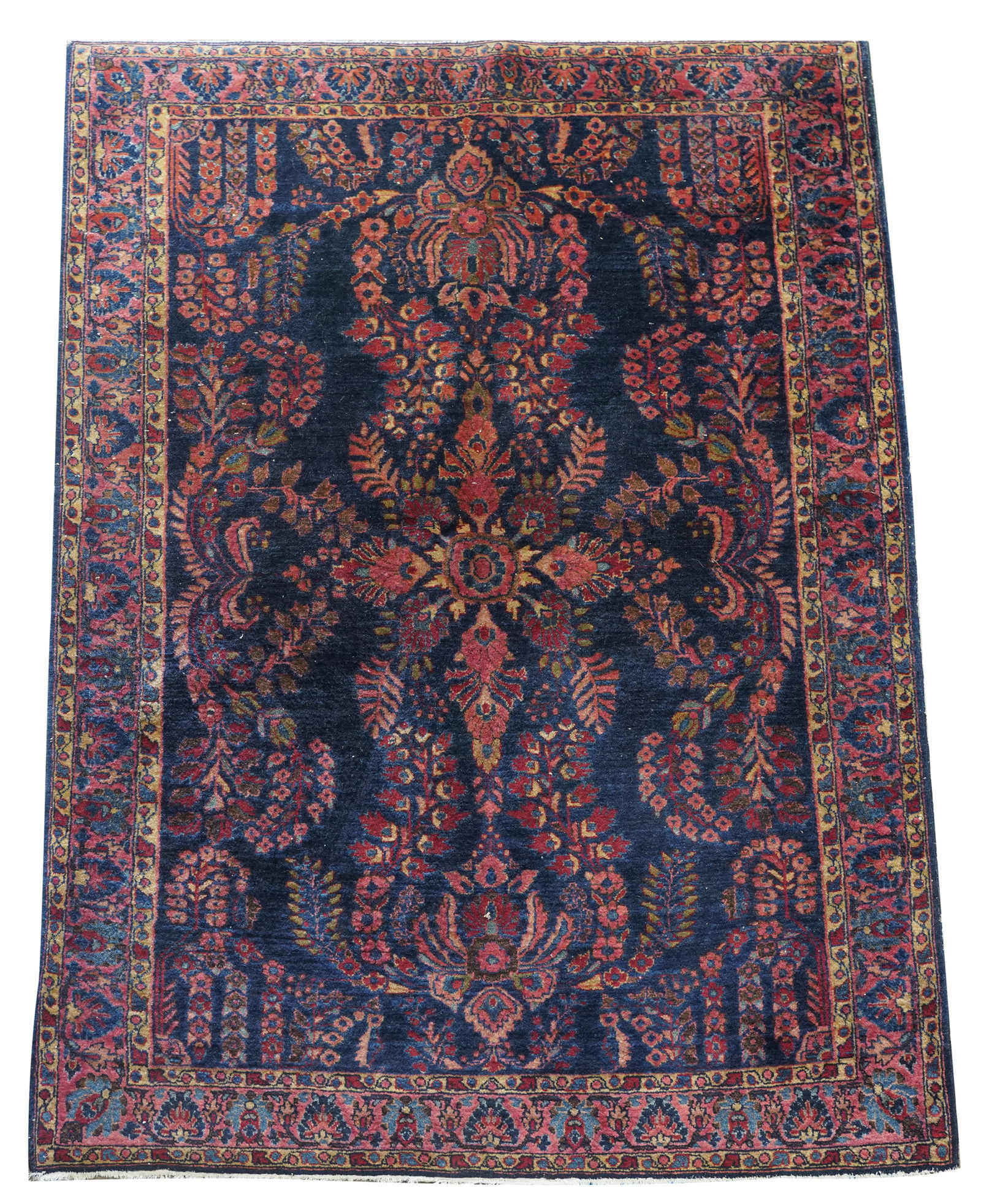 Farahan Sarouk Rug: 1940s; wool 4'9" x 3'4"