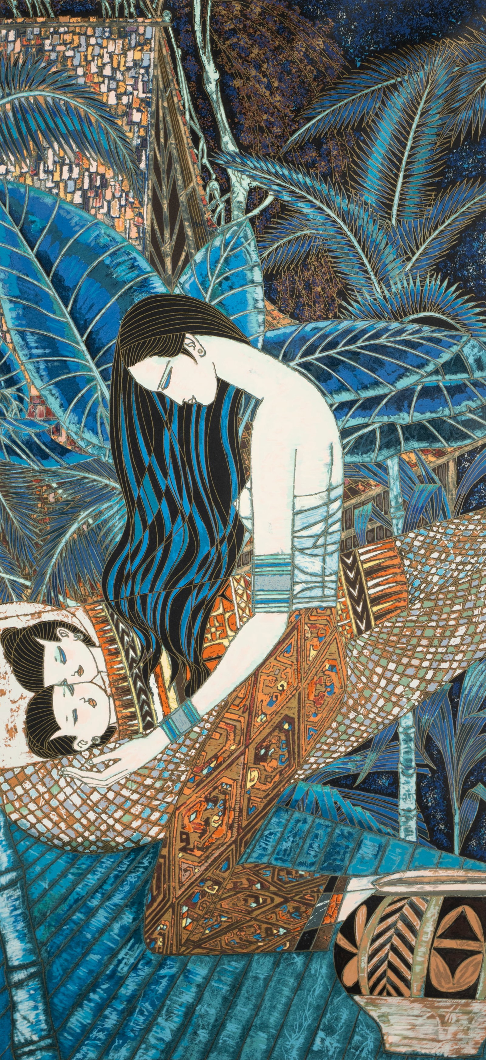 Ting Shao Kuang (B. 1939): Mother and Children (1 of 11)