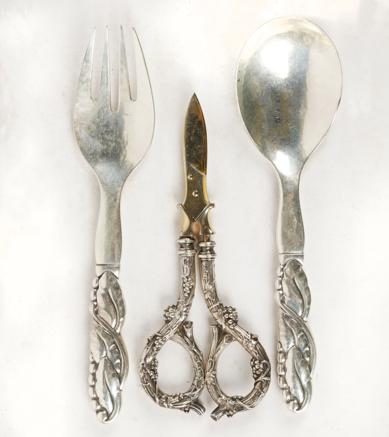 Georg Jensen Sterling Salad Serving Set (1 of 9)