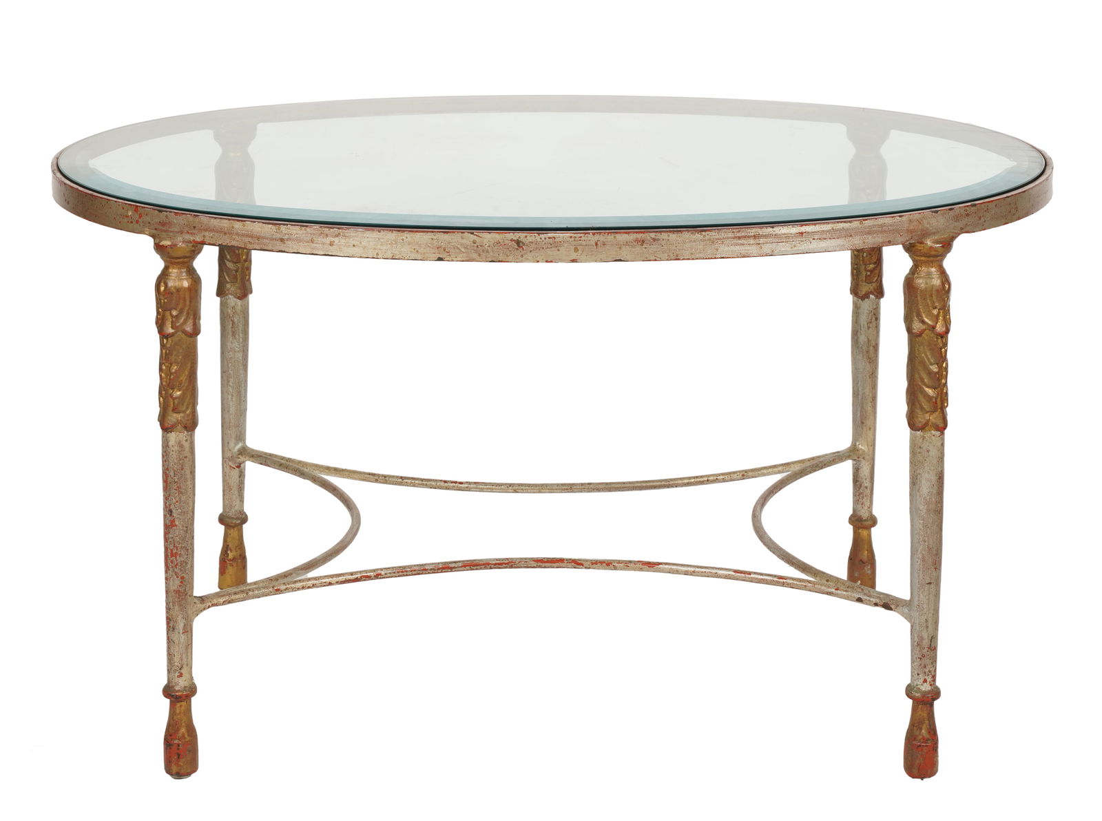 Neoclassical-Style Painted and Gilt Metal Coffee Table (1 of 6)