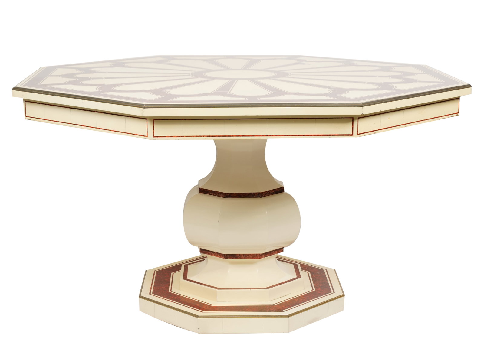 Pedestal Dining Table: manufacrturer unknown 30 1/4 x 59 1/2 in. (76.8 x 151.1 cm.)