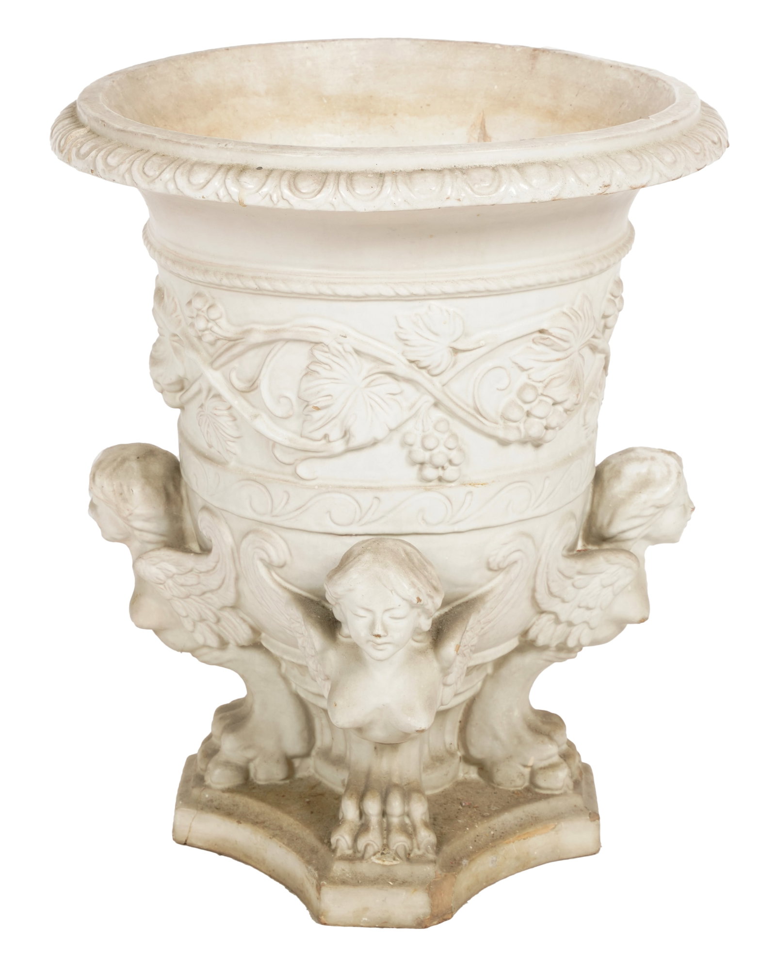 Neoclassical-Style Majolica Garden Urn (1 of 9)