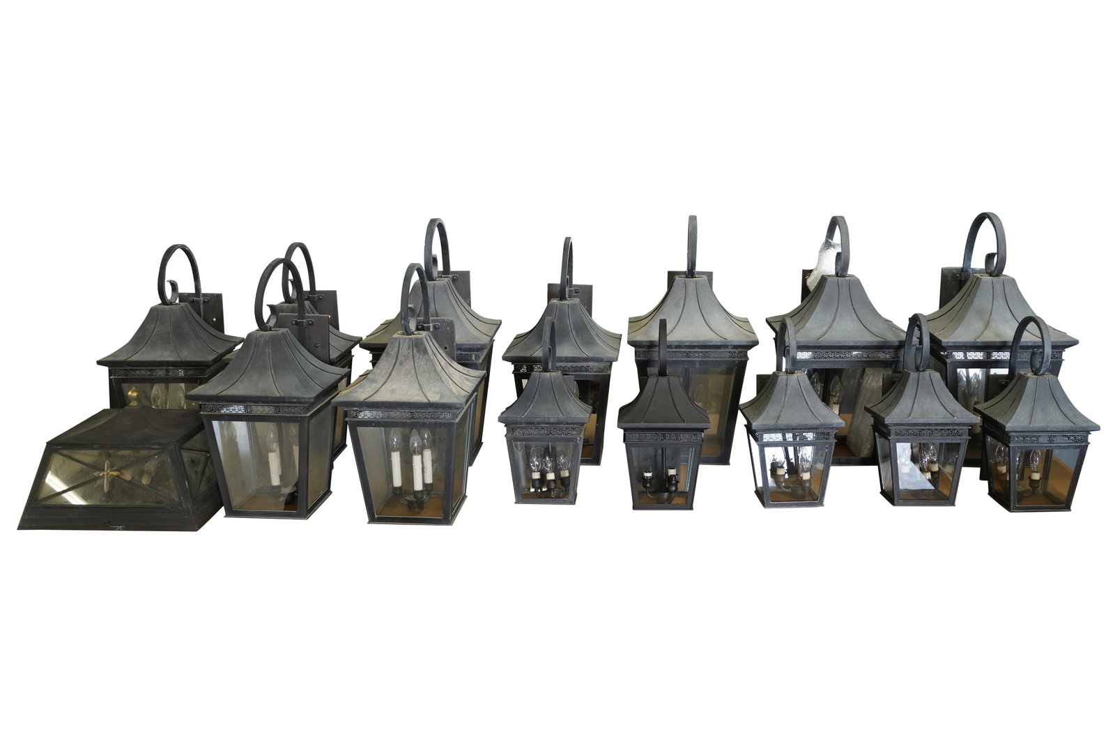 14 Tole and Copper Lantern Sconces (1 of 18)